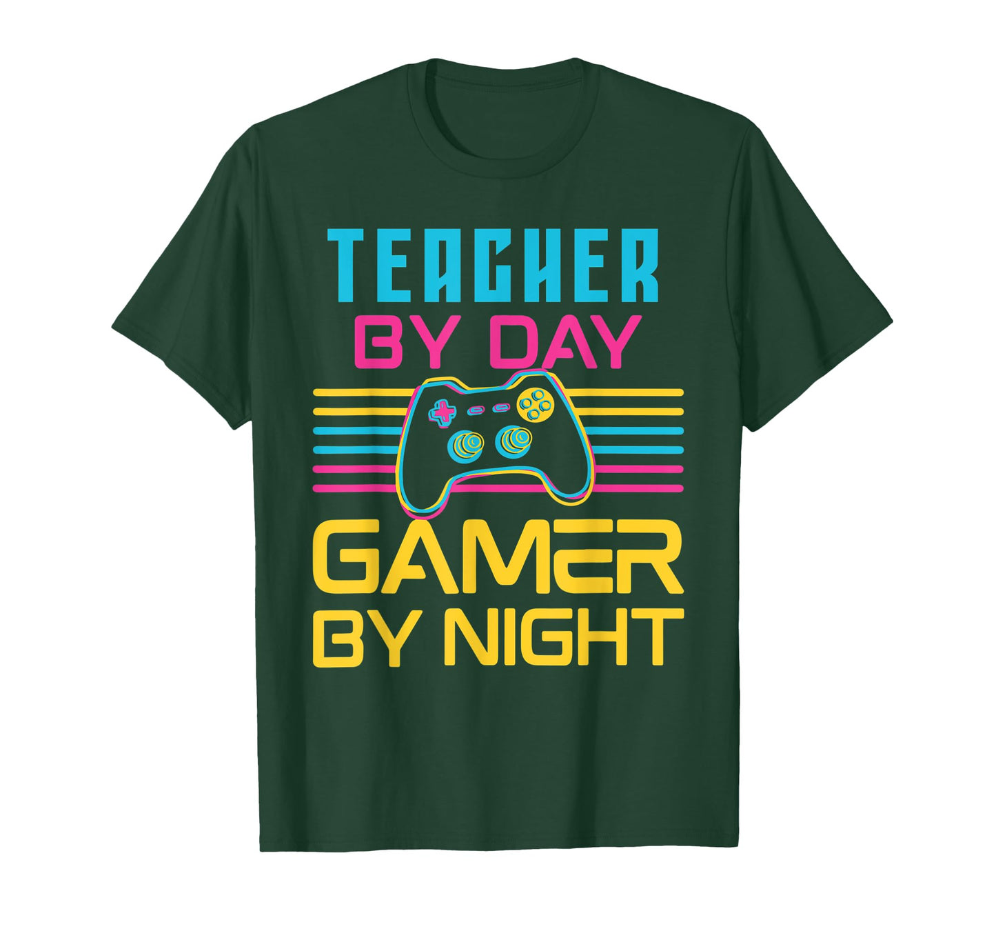Teacher By Day Gamer By Night Meme For Video Games Lover T-Shirt