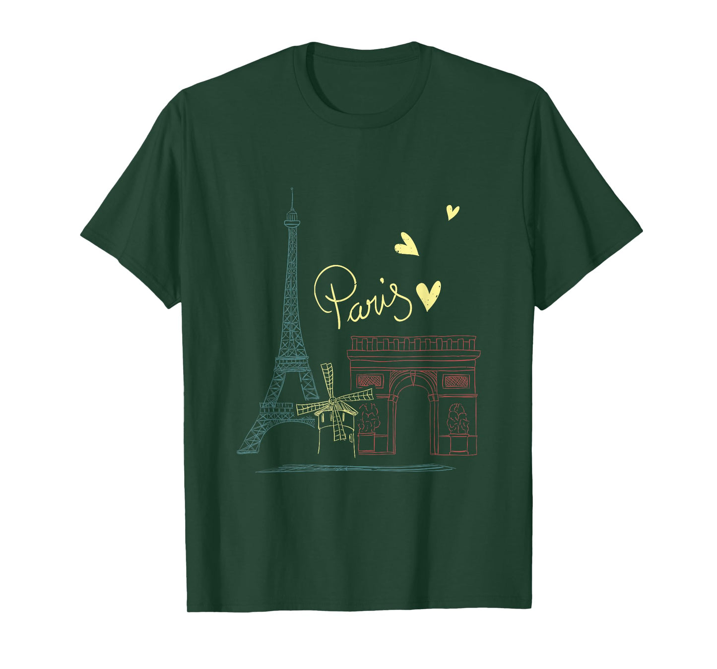 Paris Vacation France Holiday Eiffel Tower Love Paris T-Shirt