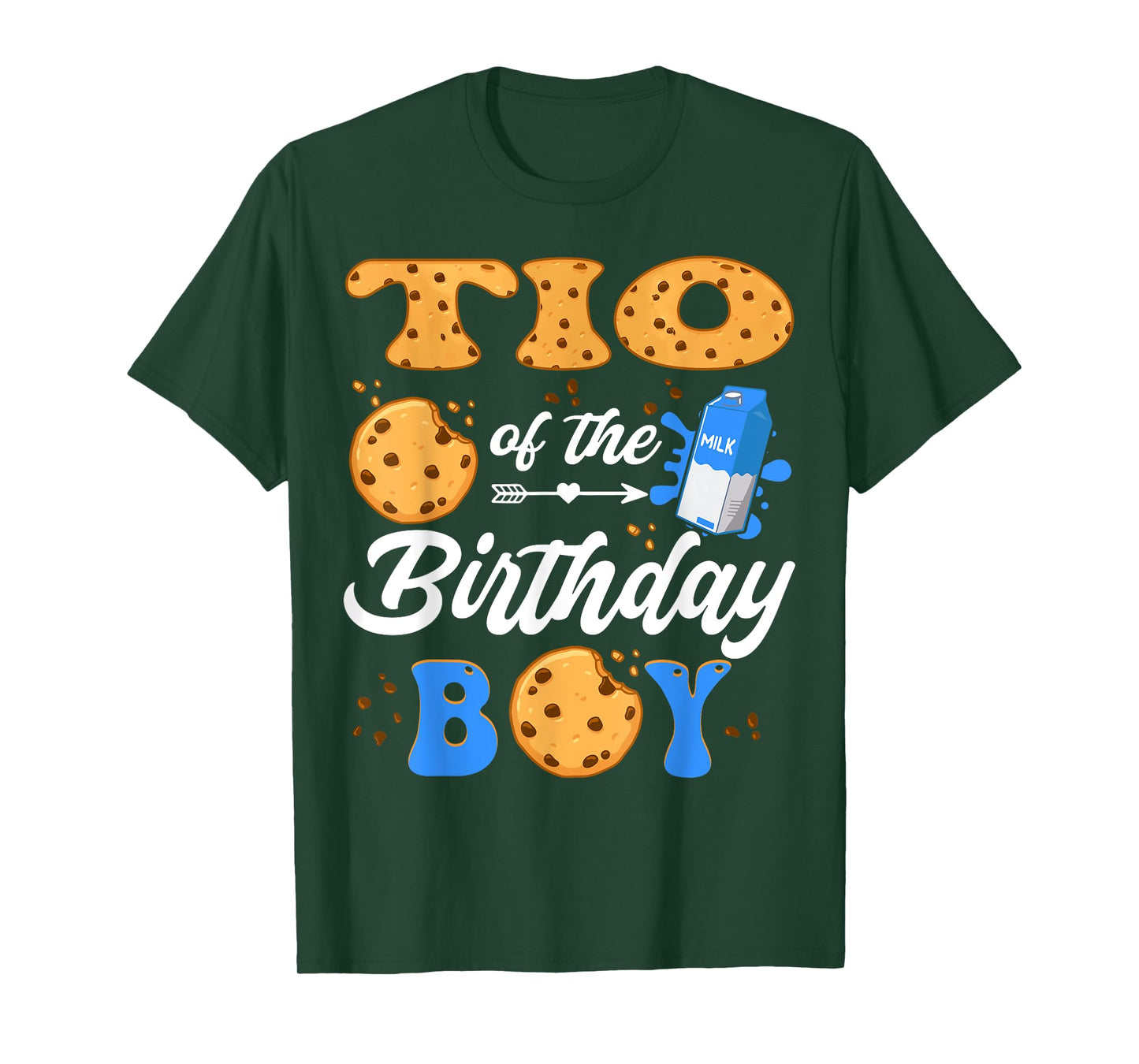 Tio Of The Birthday Boy Milk And Cookies 1St Birthday T-Shirt