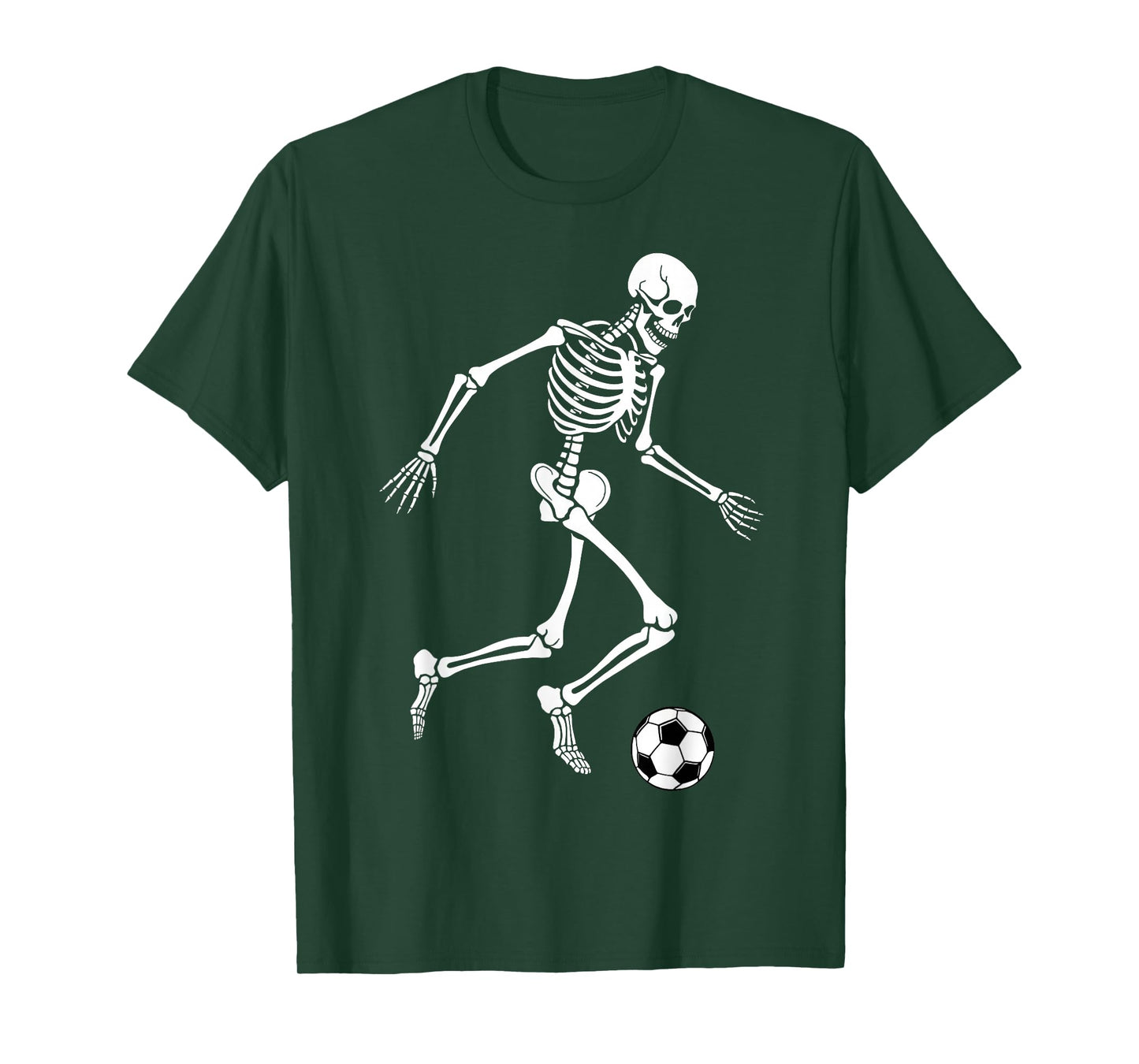 Soccer Skeleton Playing Soccer Halloween Skull Lover T-Shirt