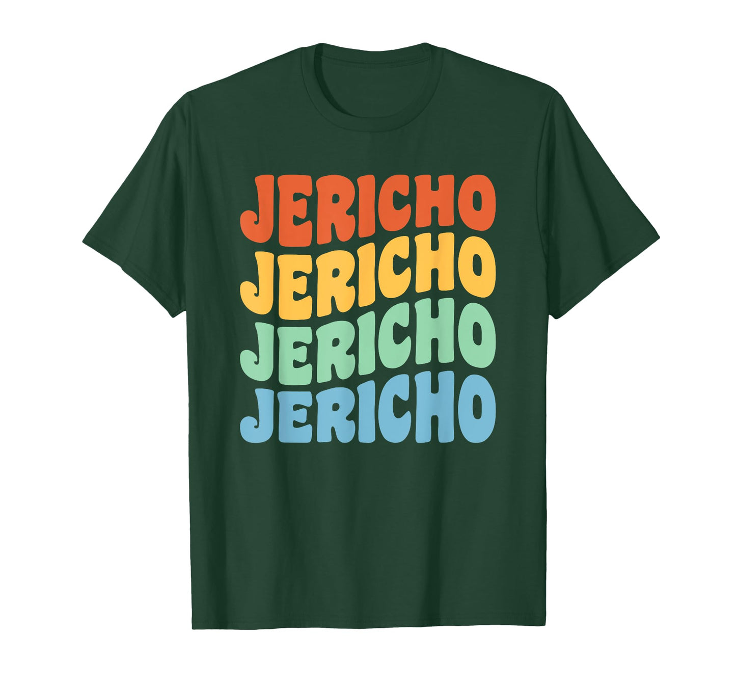 Jericho First Name Retro Groovy Personalized T-Shirt