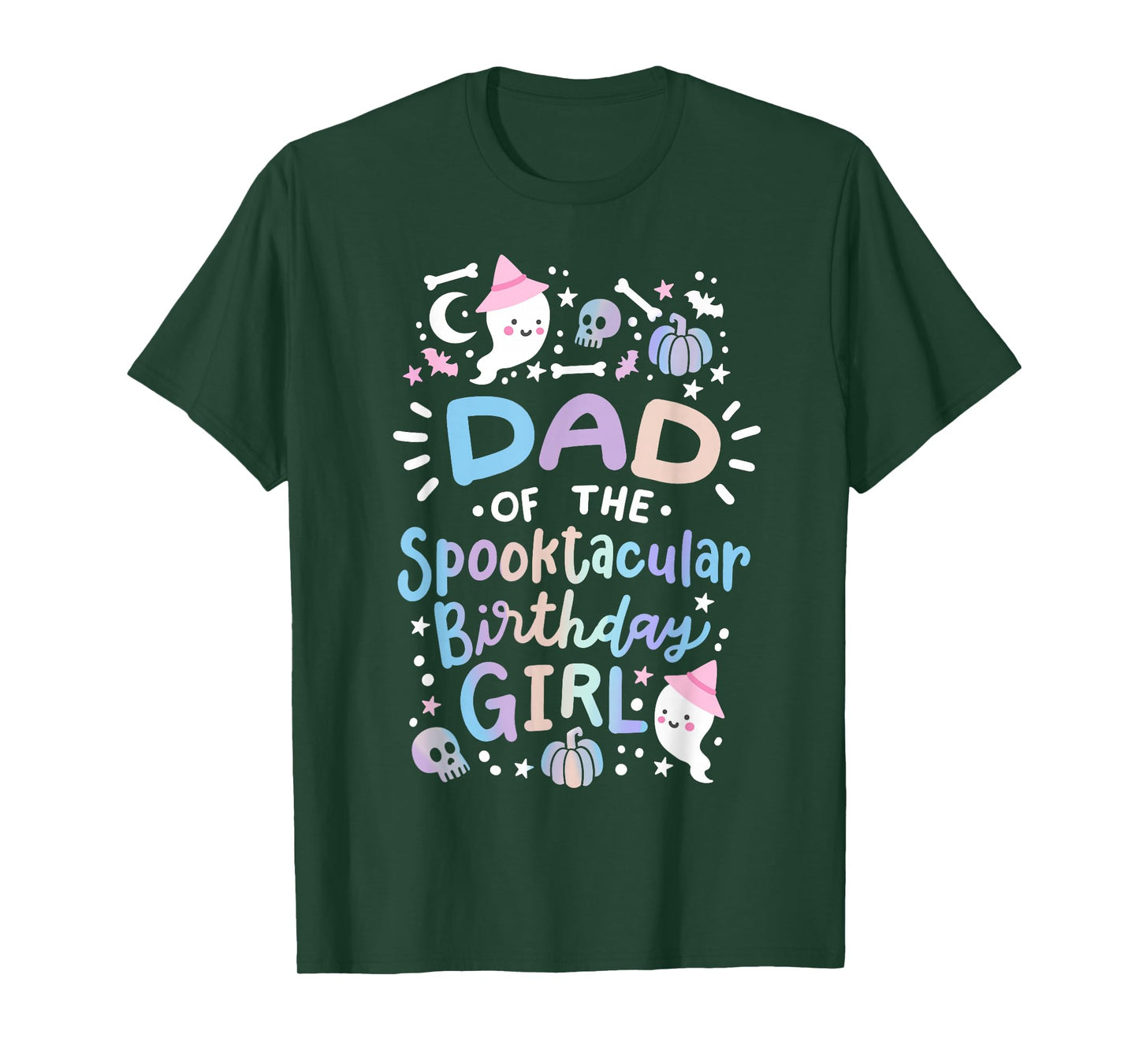Dad of the Spooktacular Birthday Girl Halloween Family T-Shirt