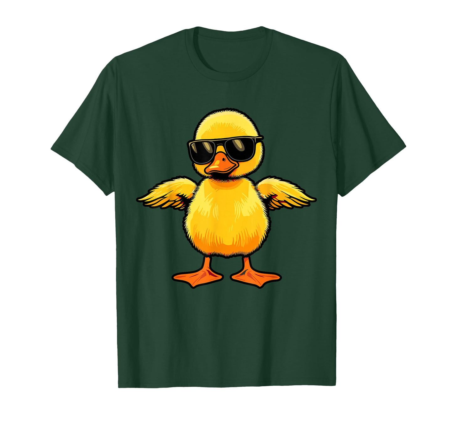 Yellow Duck in Sunglasses Retro Duck T-Shirt