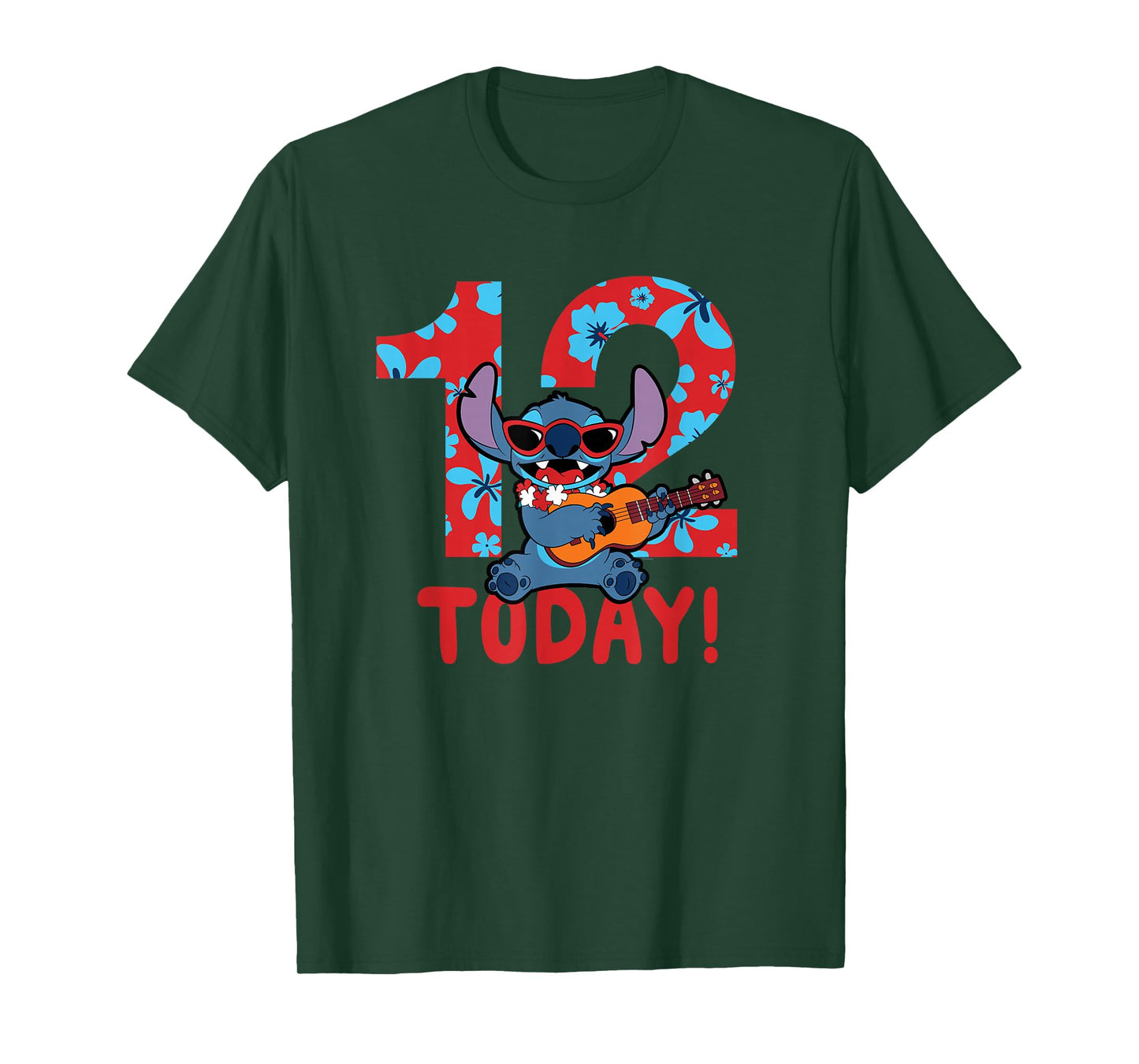 Disney Lilo & Stitch Tropical Birthday 12 Years Old Today T-Shirt
