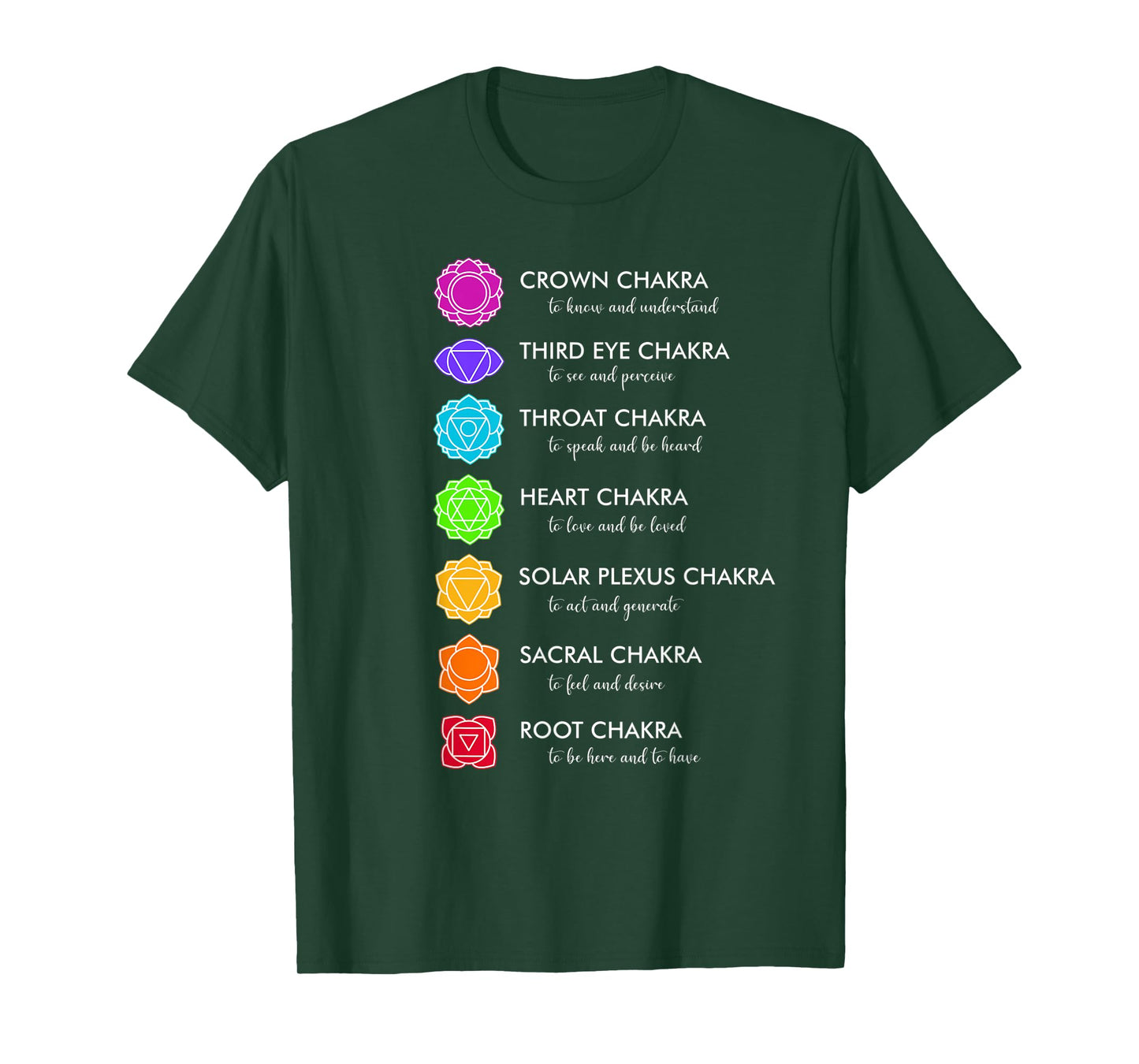 Seven Chakra Symbols T-Shirt