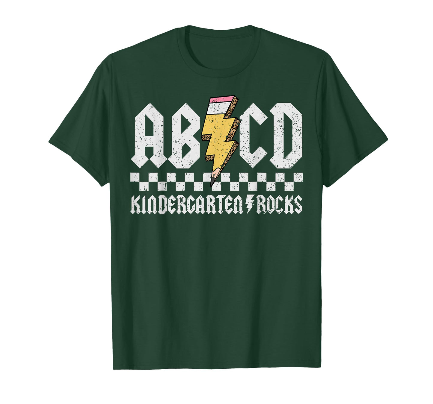 ABCD Kindergarten Rocks Pencil Lightning Teachers Rock Boys T-Shirt