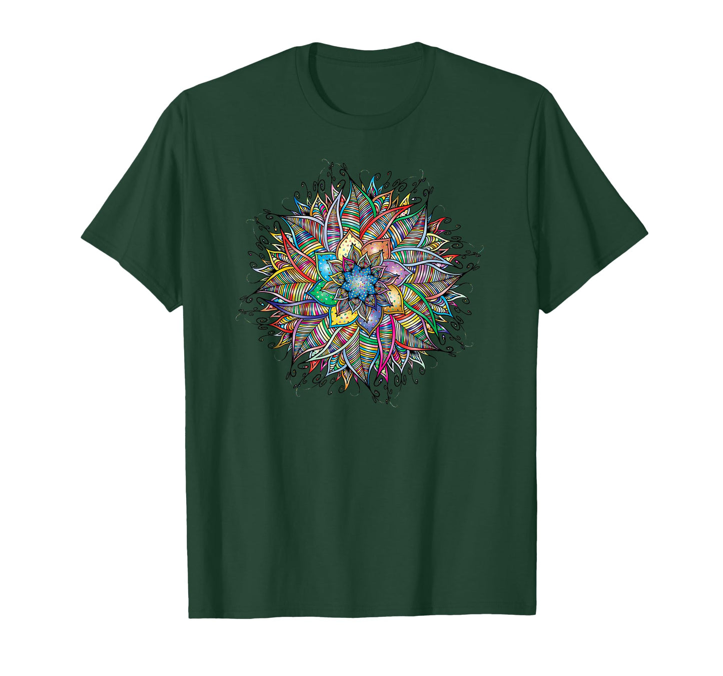 Nirvana Mandala Geometry Sacred Fractal Art Yoga Mantra T-Shirt