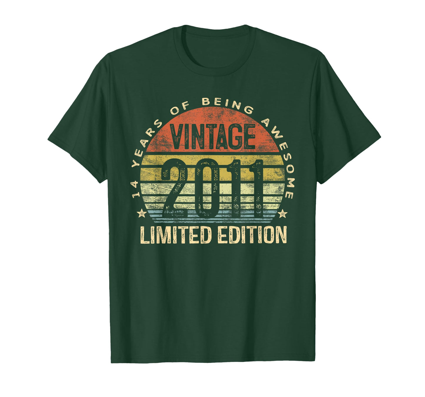 Vintage 2011 Limited Edition 14-Year-Old Gifts 14th Birthday T-Shirt