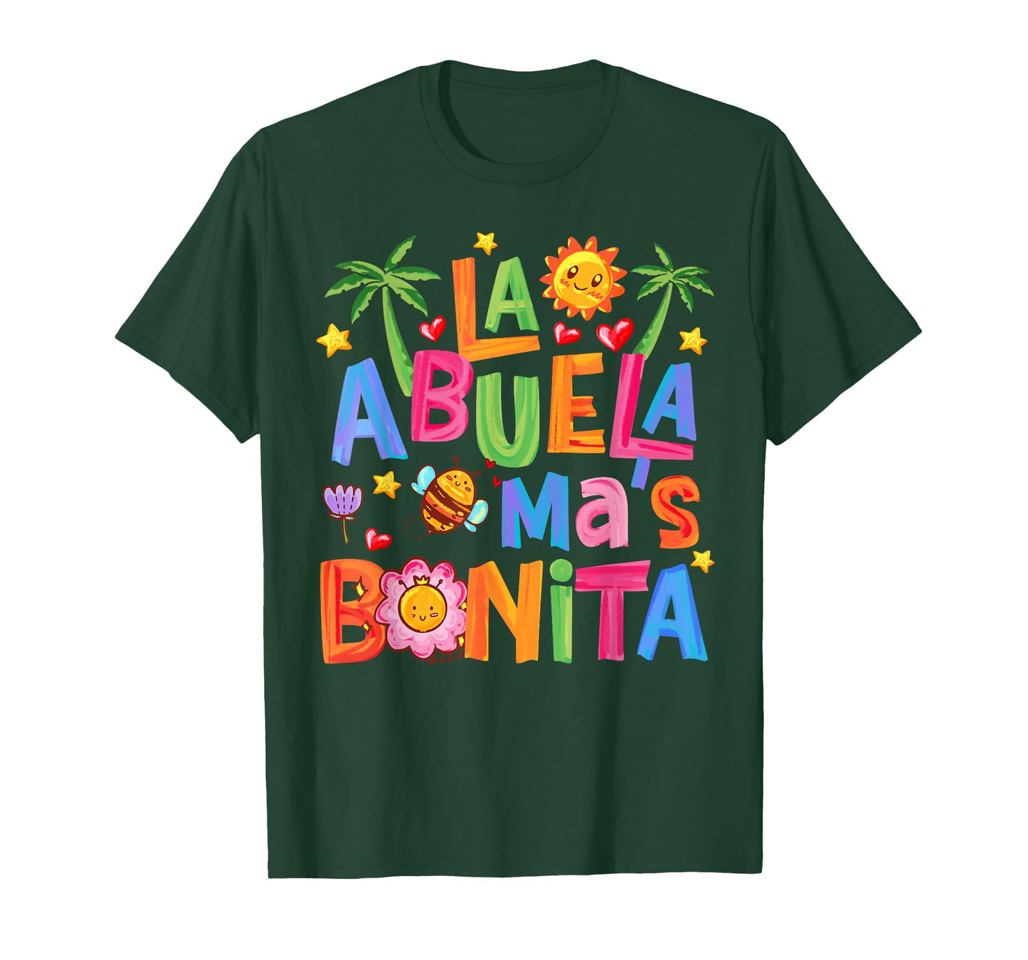 La Abuela Más Bonita Mom Cute Abuela Grandma Mother's Day T-Shirt