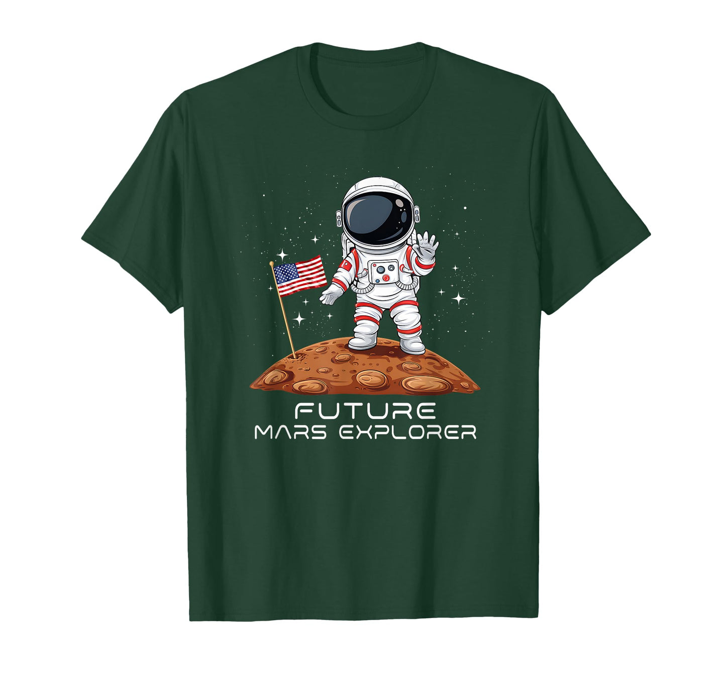 Kids Patriotic Future Astronaut Future Mars Explorer T-Shirt