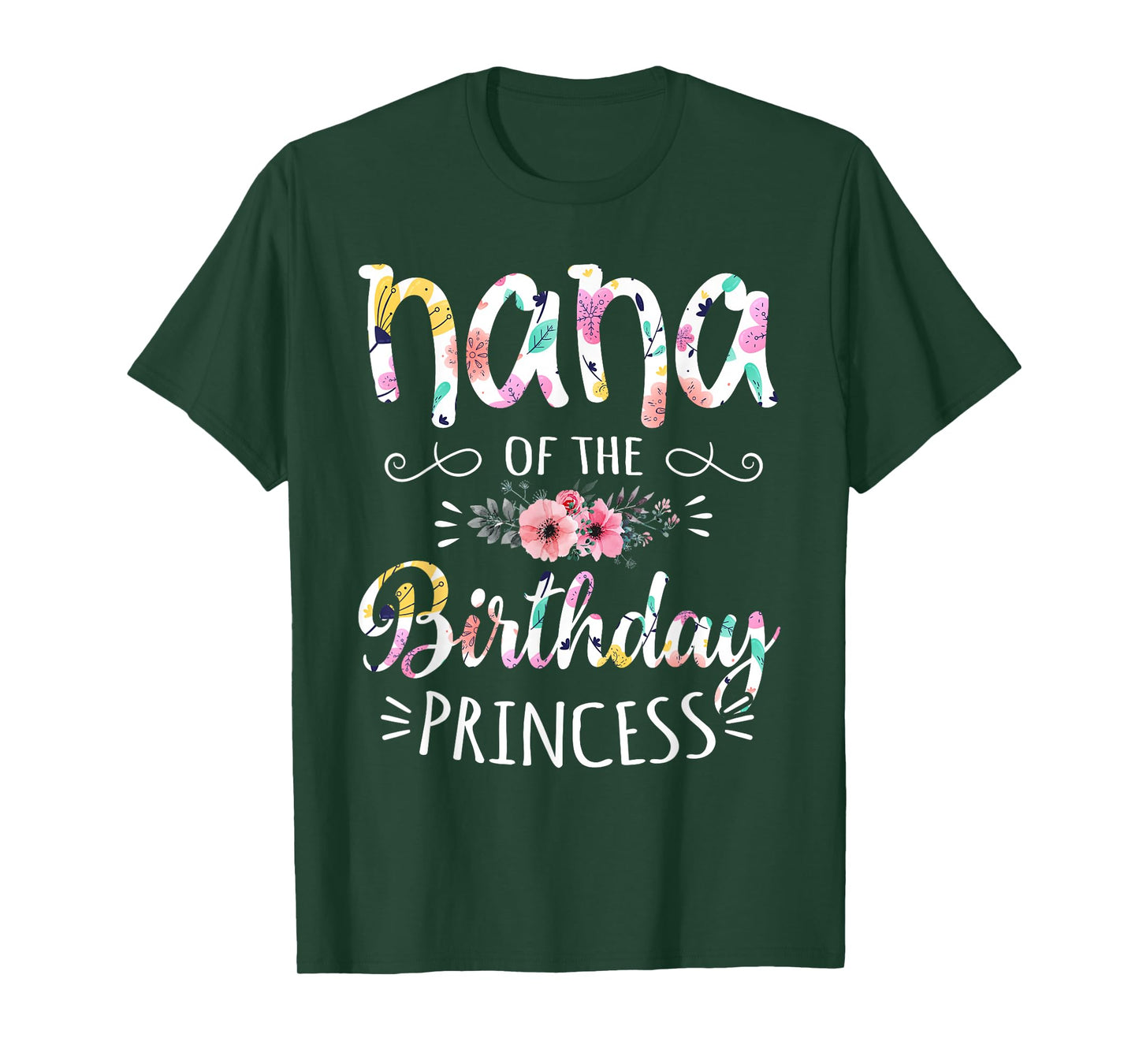 Nana of the Birthday Princess Birthday Party T-Shirt