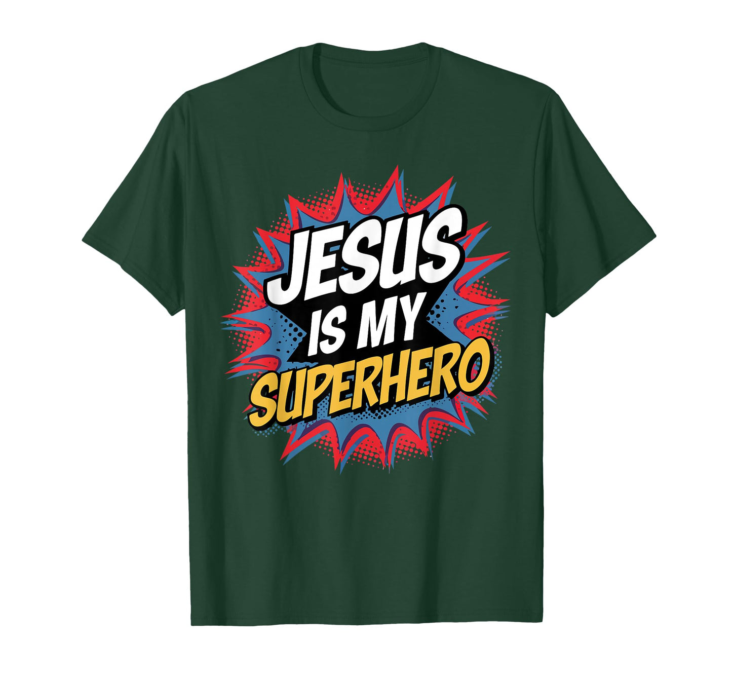 Christian Boys Jesus Is My Superhero Funny Christian Humor T-Shirt