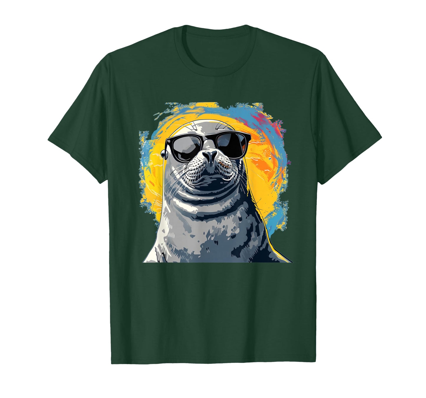 Seal face with glasses for funny sea animals lovers T-Shirt
