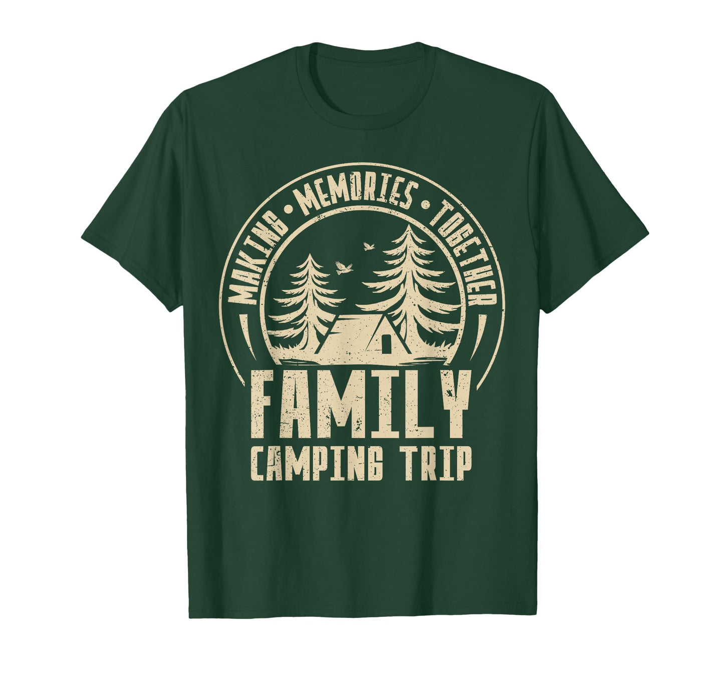 Vintage Camper Camp Family Camping Trip 2025 Matching Crew T-Shirt