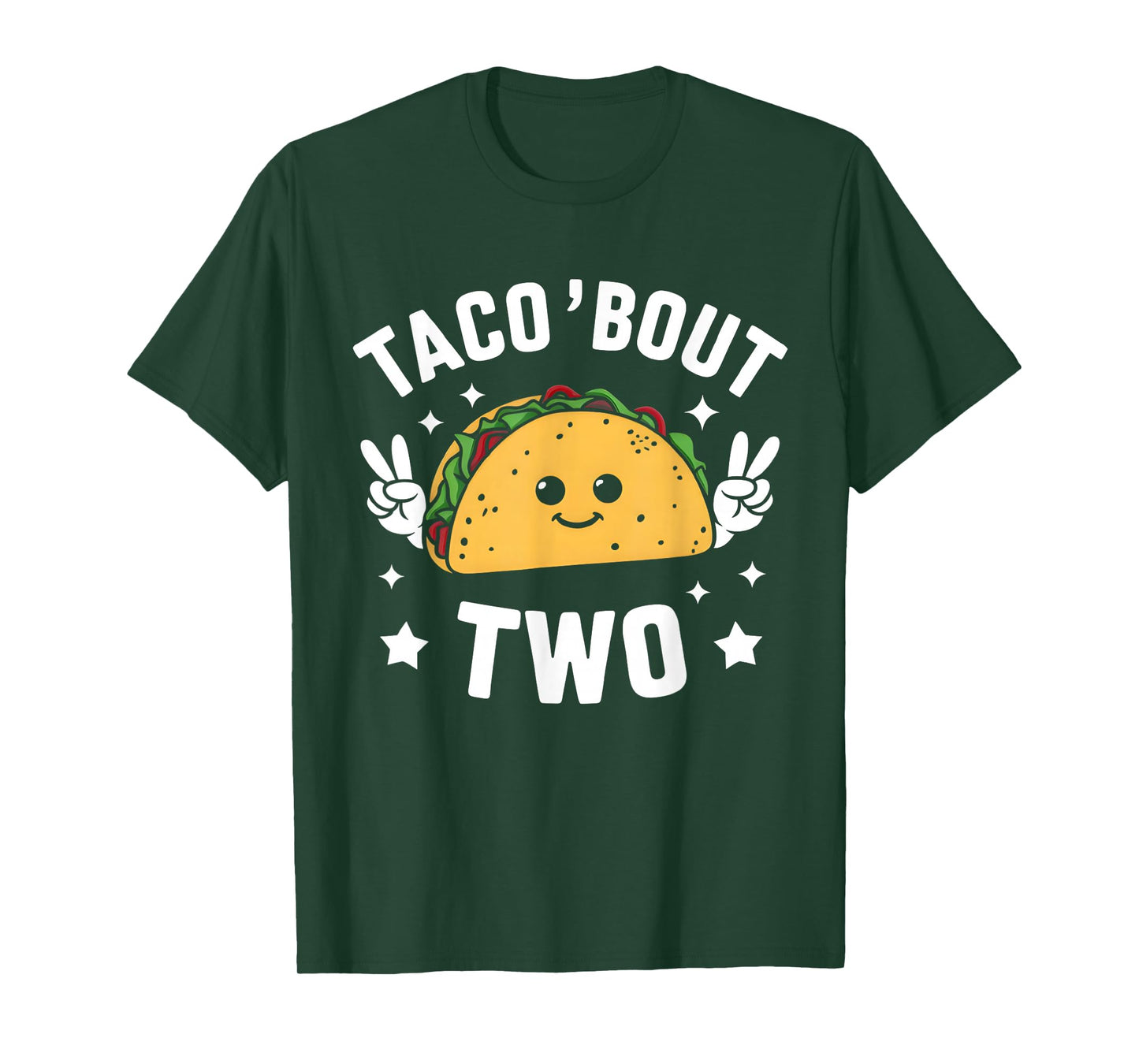 Taco Bout Two Mexican 2 year old Boy Girls Second Birthday T-Shirt