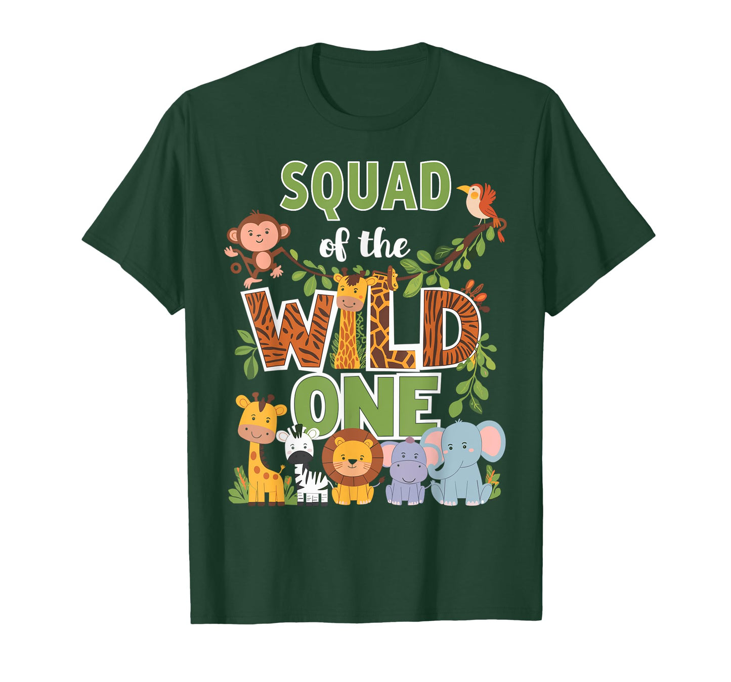 Squad Of The Wild One 1st Birthday Safari T-Shirt