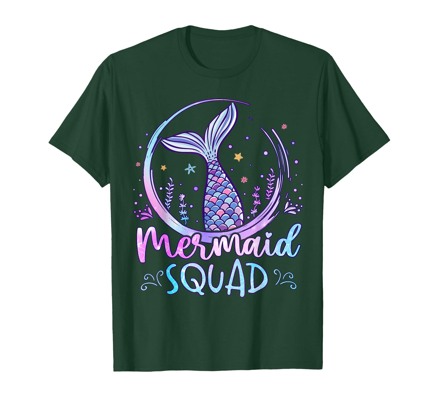 Mermaid Birthday Squad Party Girls Women Mermaid T-Shirt