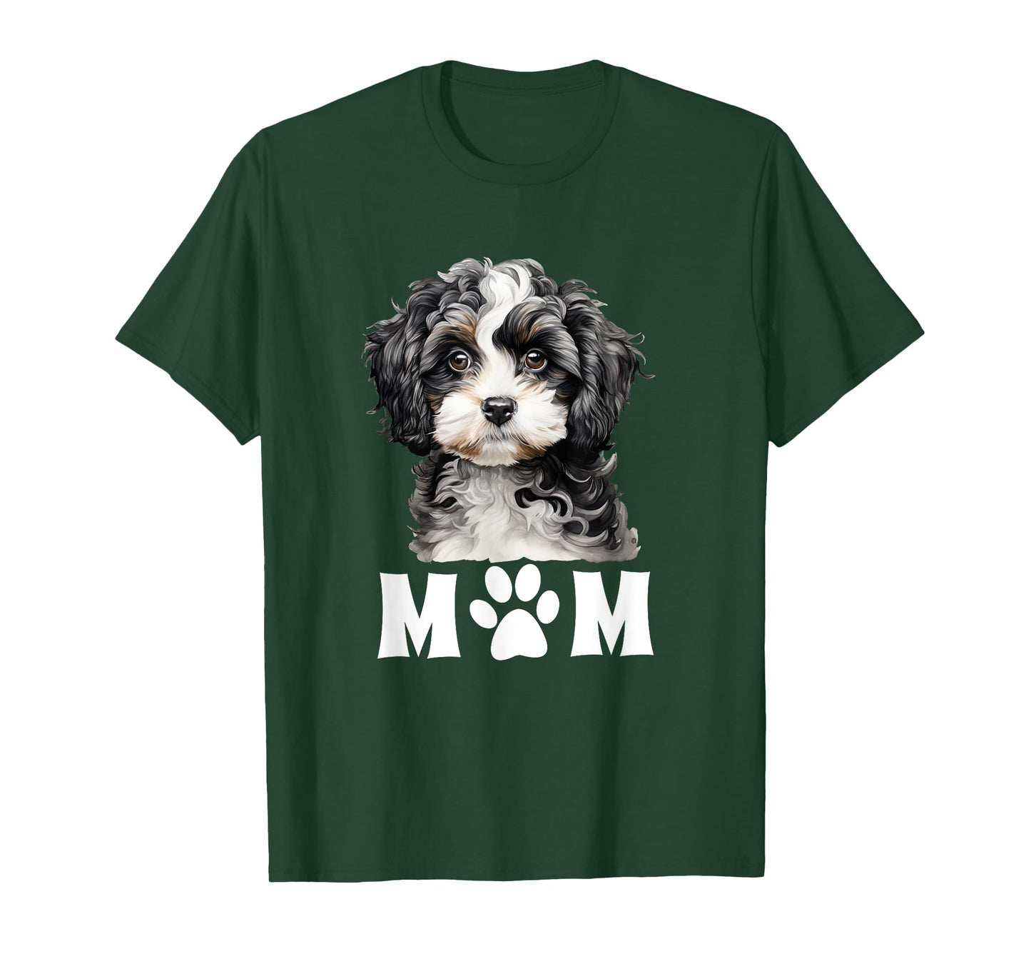 Dog Mom Mum Cute Cavapoo Maltipoo Cavachon Puppy Face Design Men Women T-Shirt