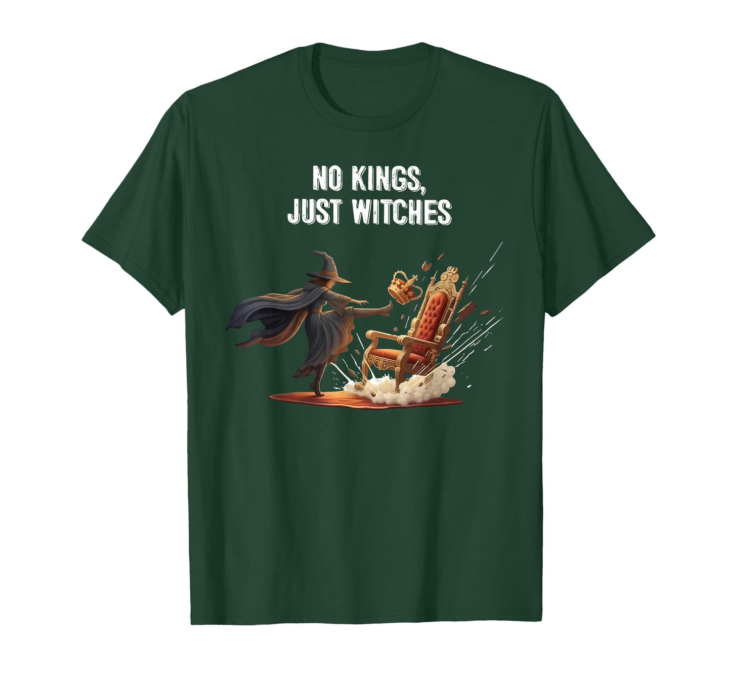 No Kings Just Witches Funny Witchcore Halloween Art T-Shirt