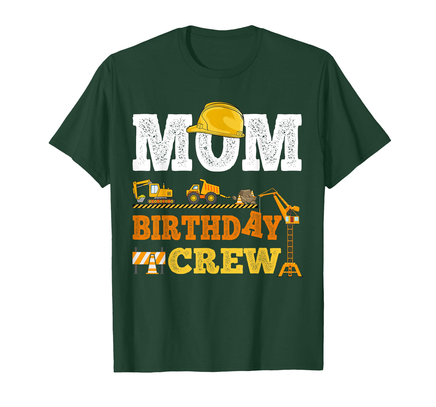 Mom Birthday Crew Construction Excavator Kids Family Set T-Shirt