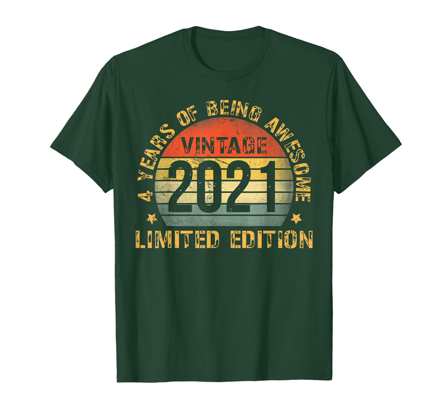 4 Year Old BDay Decorations Son Boy 4yr 2021 4th Birthday T-Shirt