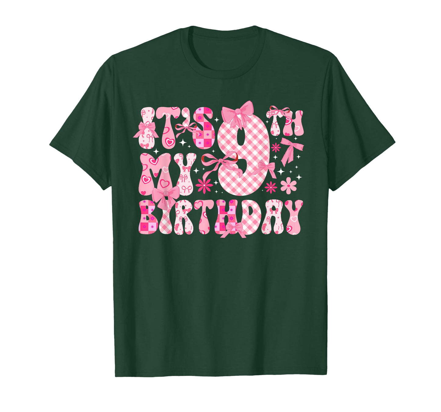9th Coquette Themed Birthday Nine Year Old Girl Coquette Bow T-Shirt