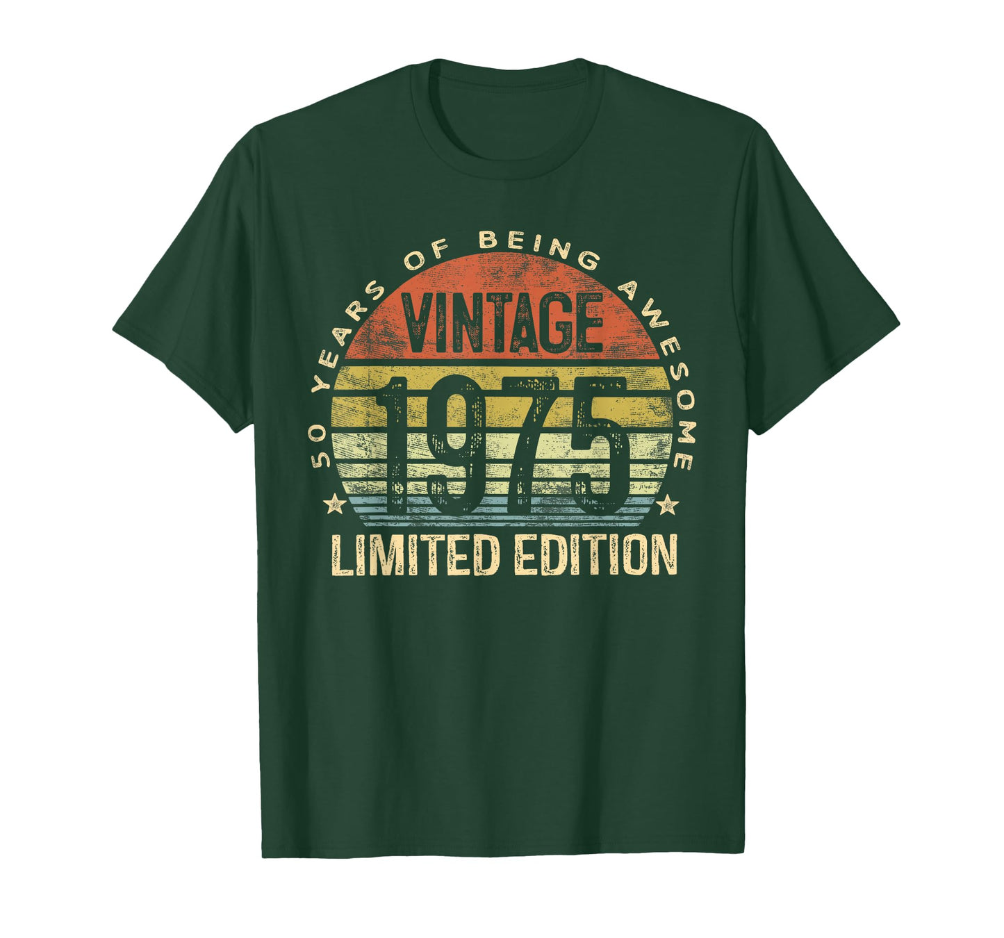 Vintage 1975 Limited Edition 50-Year-Old Gifts 50th Birthday T-Shirt