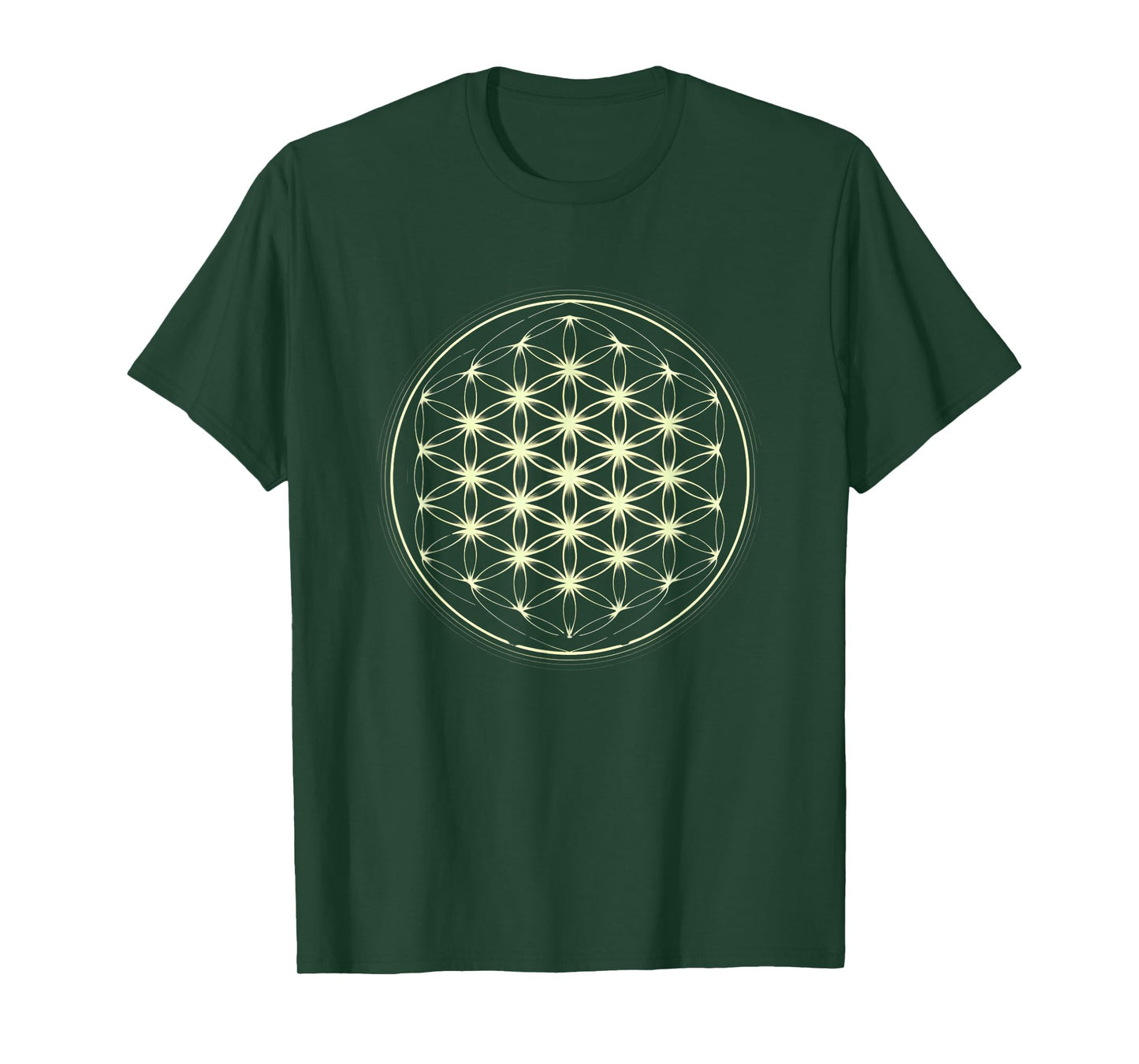 Flowers Of Life Sacred Geometry Pattern Graphic T-Shirt