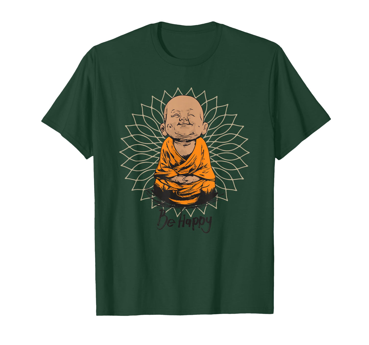 Be Happy shirt Zen Little baby Buddha tshirt Mandala T gift T-Shirt