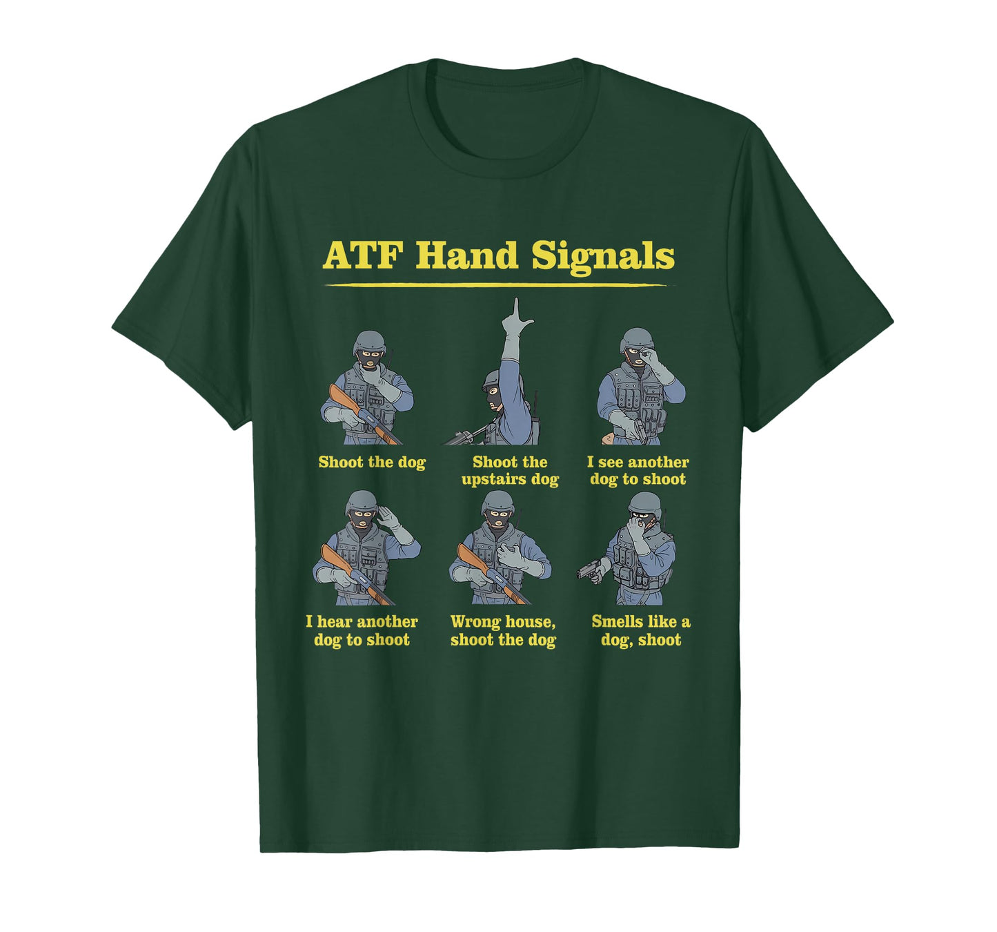 ATF Hand Signals Funny Apparel T-Shirt