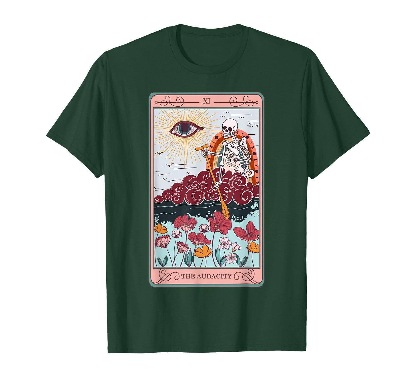 The Audacity Skeleton Tarot Card Sun Eye Aesthetic T-Shirt