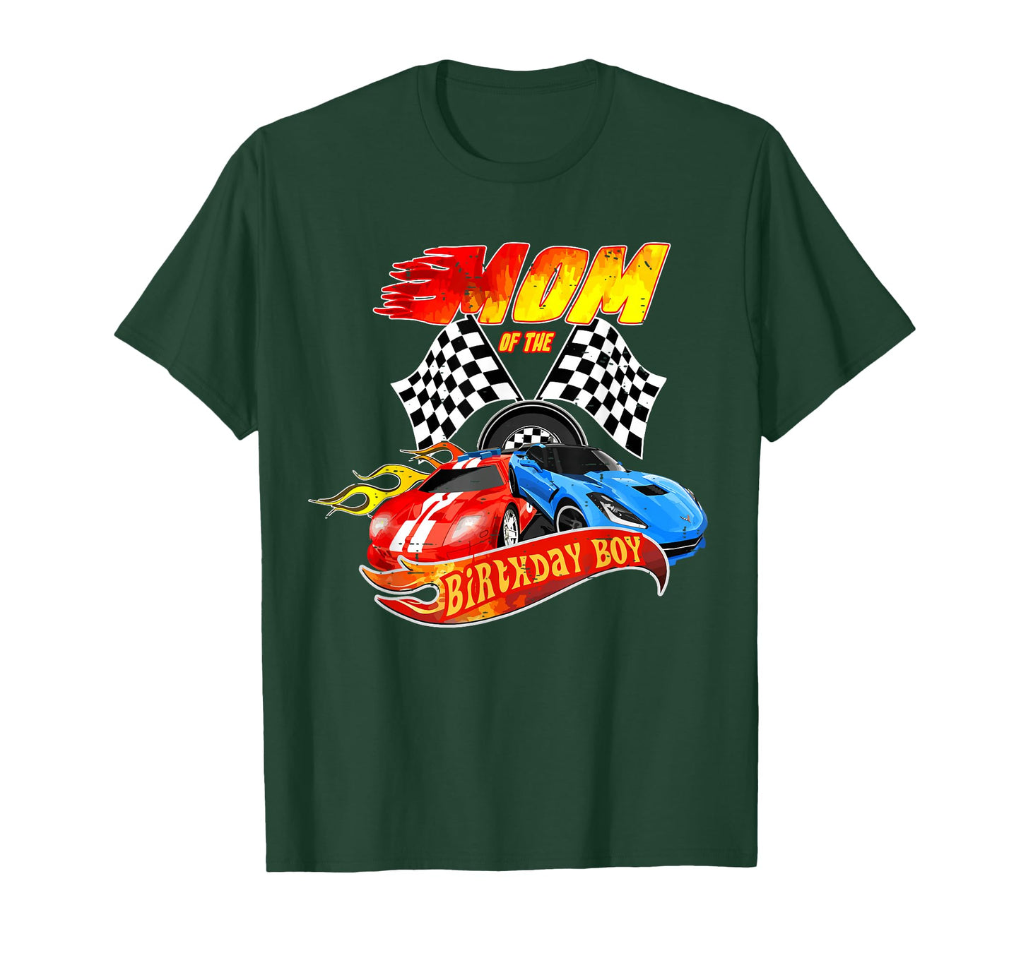 Mom Of The Birthday Boy Race Car Birthday Party Racing Cute T-Shirt