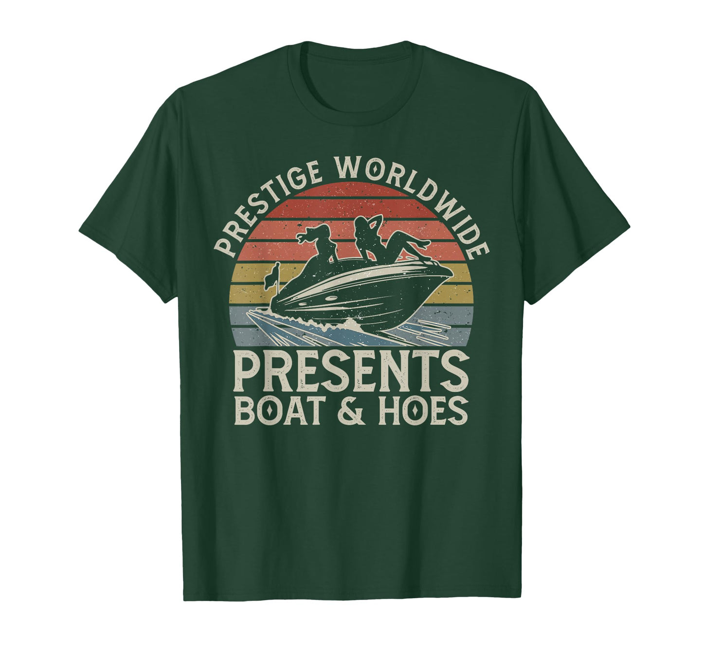 Vintage Retro Prestige Worldwide Presents Boats And Hoes T-Shirt