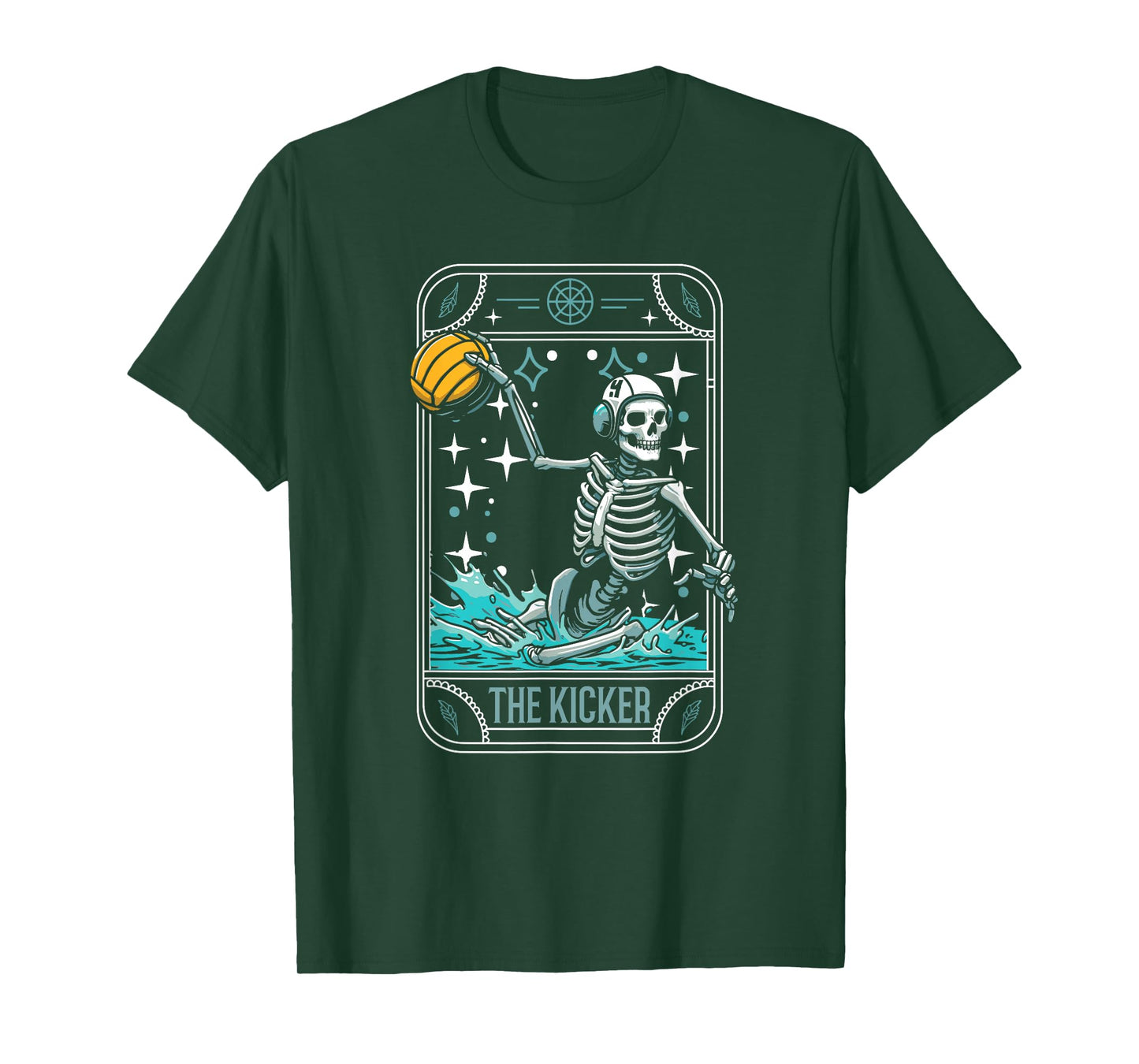Water Polo - Player Waterpolo Sport Skeleton Tarot Card T-Shirt