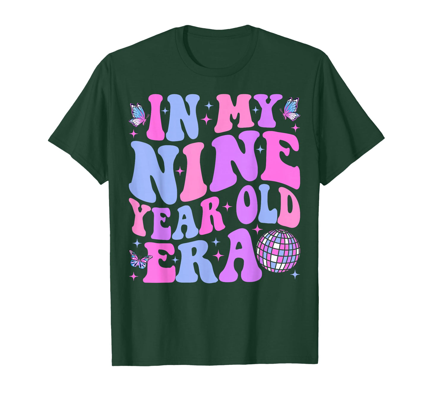 In My Nine Year Old Era Girl Boy 9th Birthday 9 Year Old T-Shirt