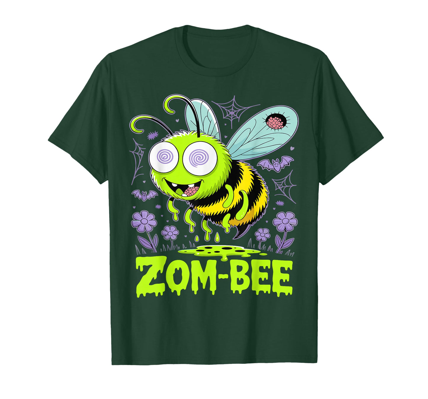 Zom-Bee Cute Zombie Bee Funny Halloween Tee T-Shirt