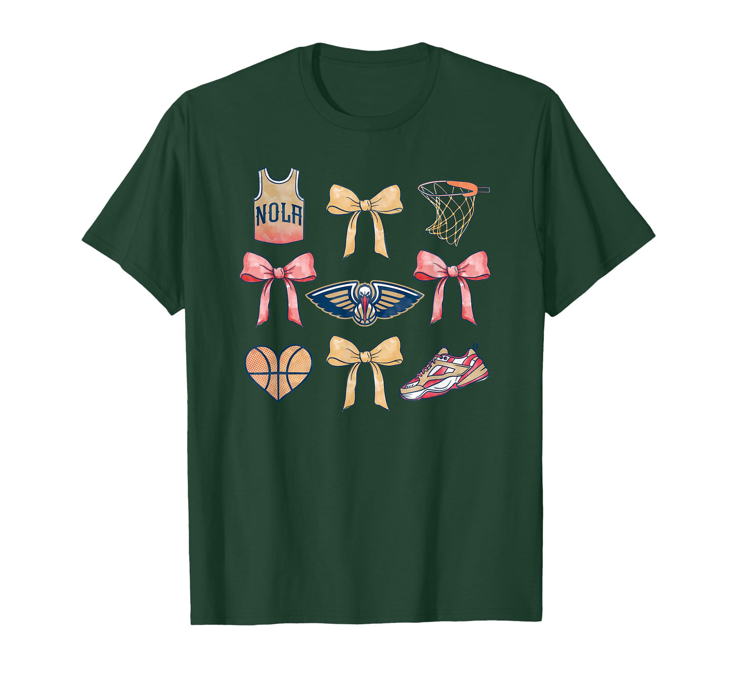 NBA New Orleans Pelicans Bow Grid T-Shirt