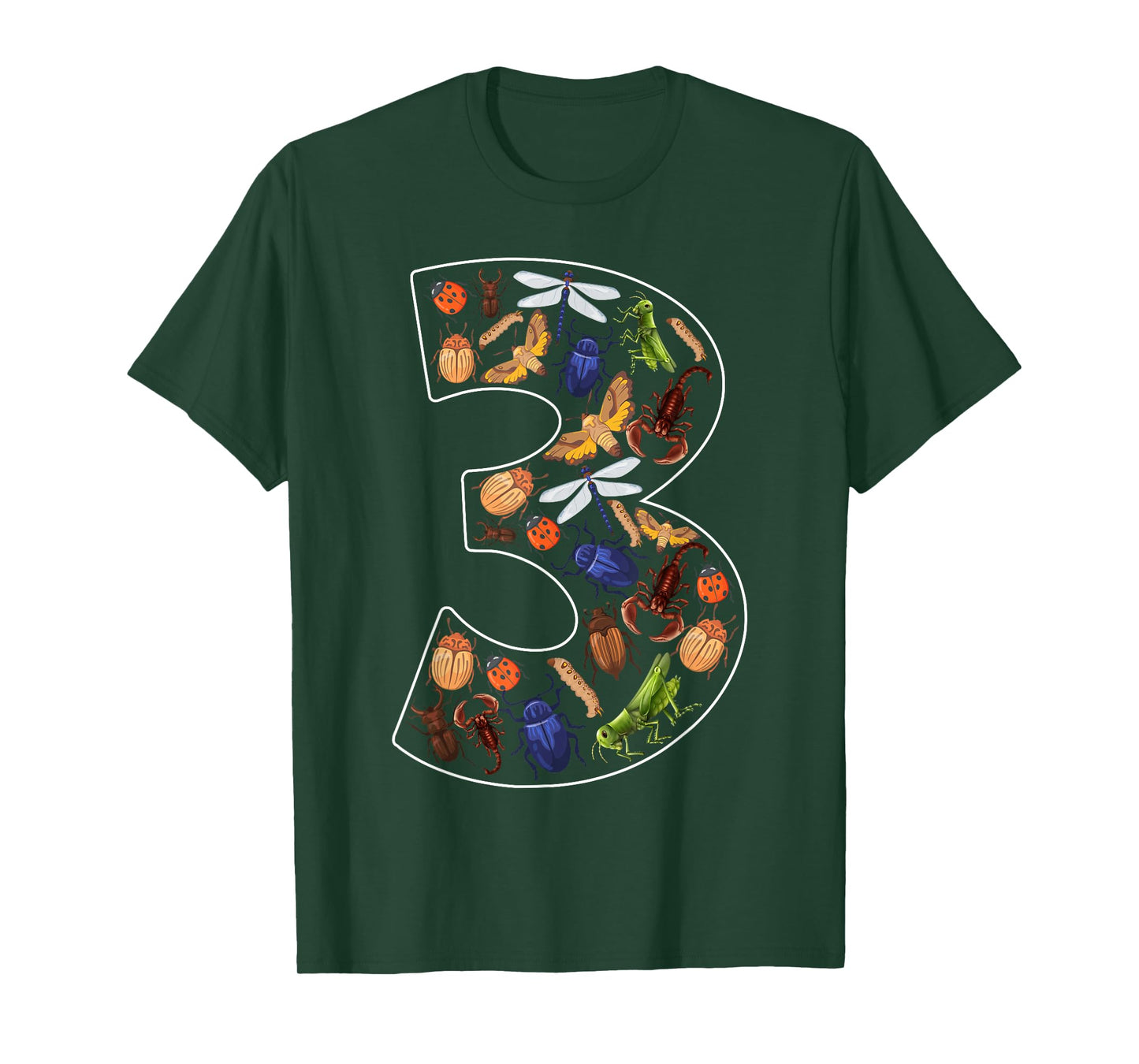 Toddler 3rd Birthday Bugs Insects Beetles Kids 3 Year Old T-Shirt