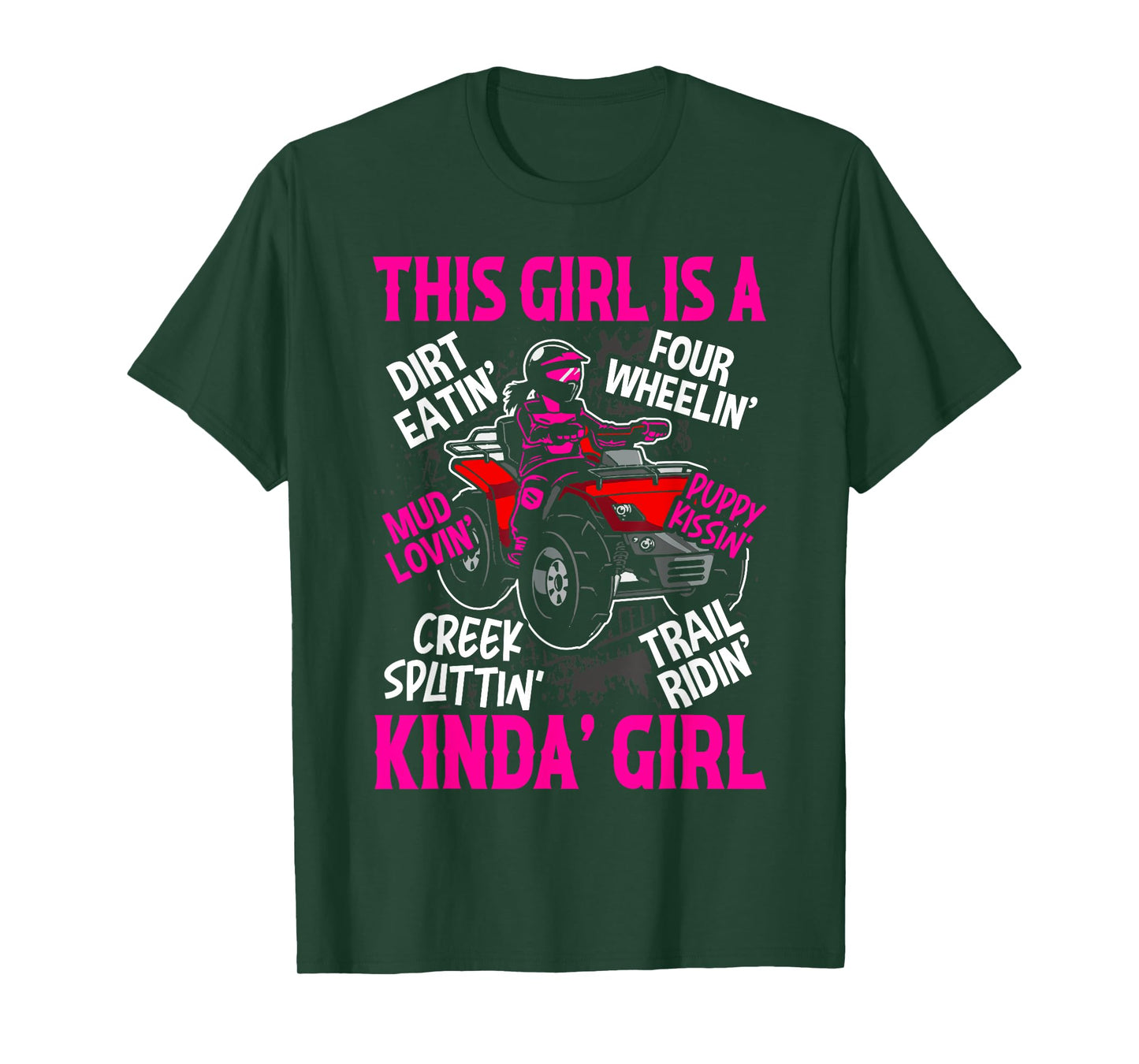 Girl Off-Road Racing Four-Wheeler 4x4 Wheel Quad Bike Racer T-Shirt