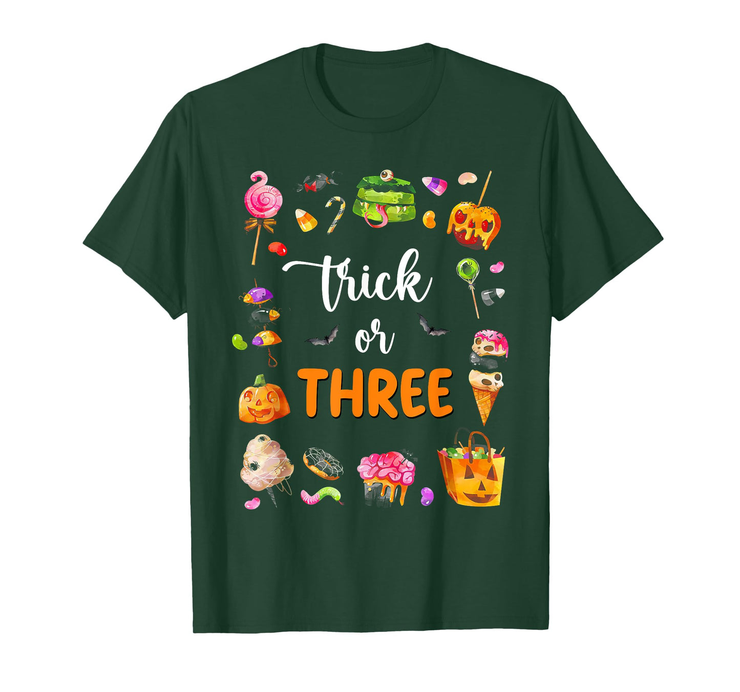 Trick Or Three Halloween Theme 3rd Birthday Boy 3 Yrs Old T-Shirt