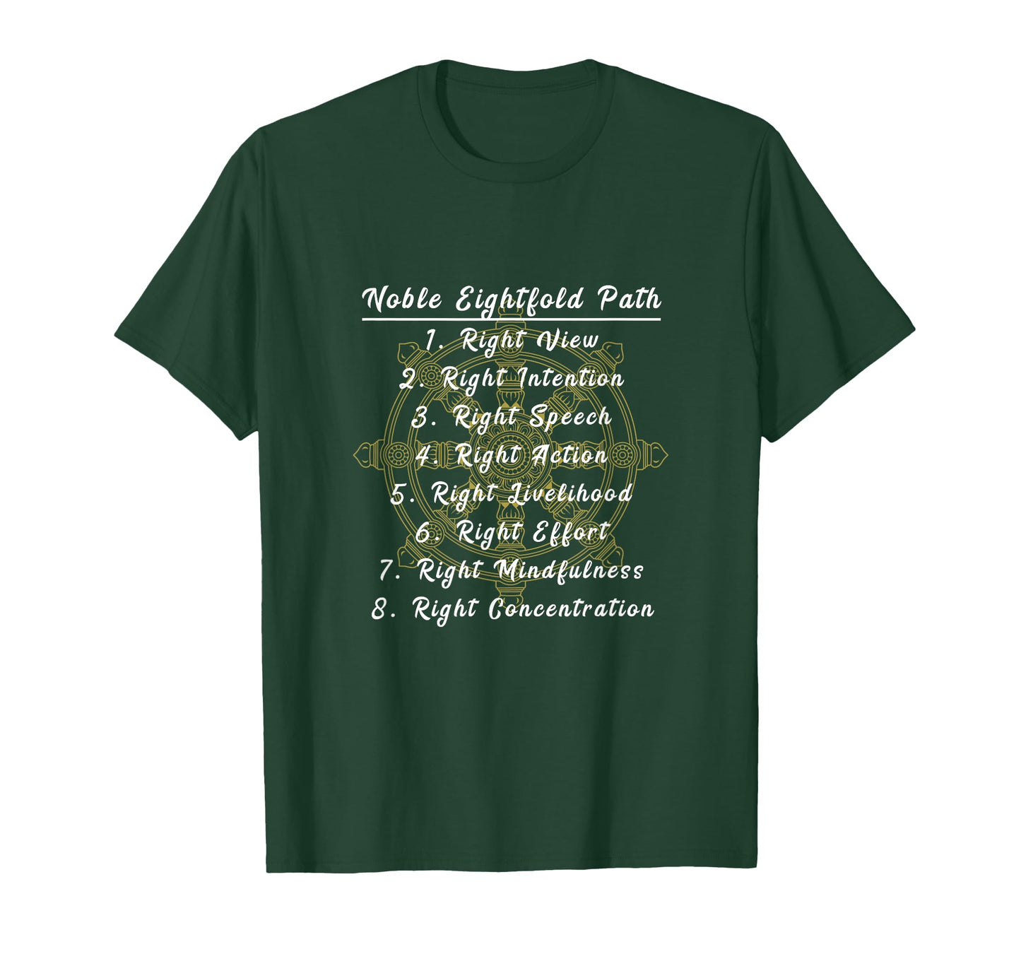 Buddha Dharma Wheel Noble Eightfold Path Buddhism T-Shirt