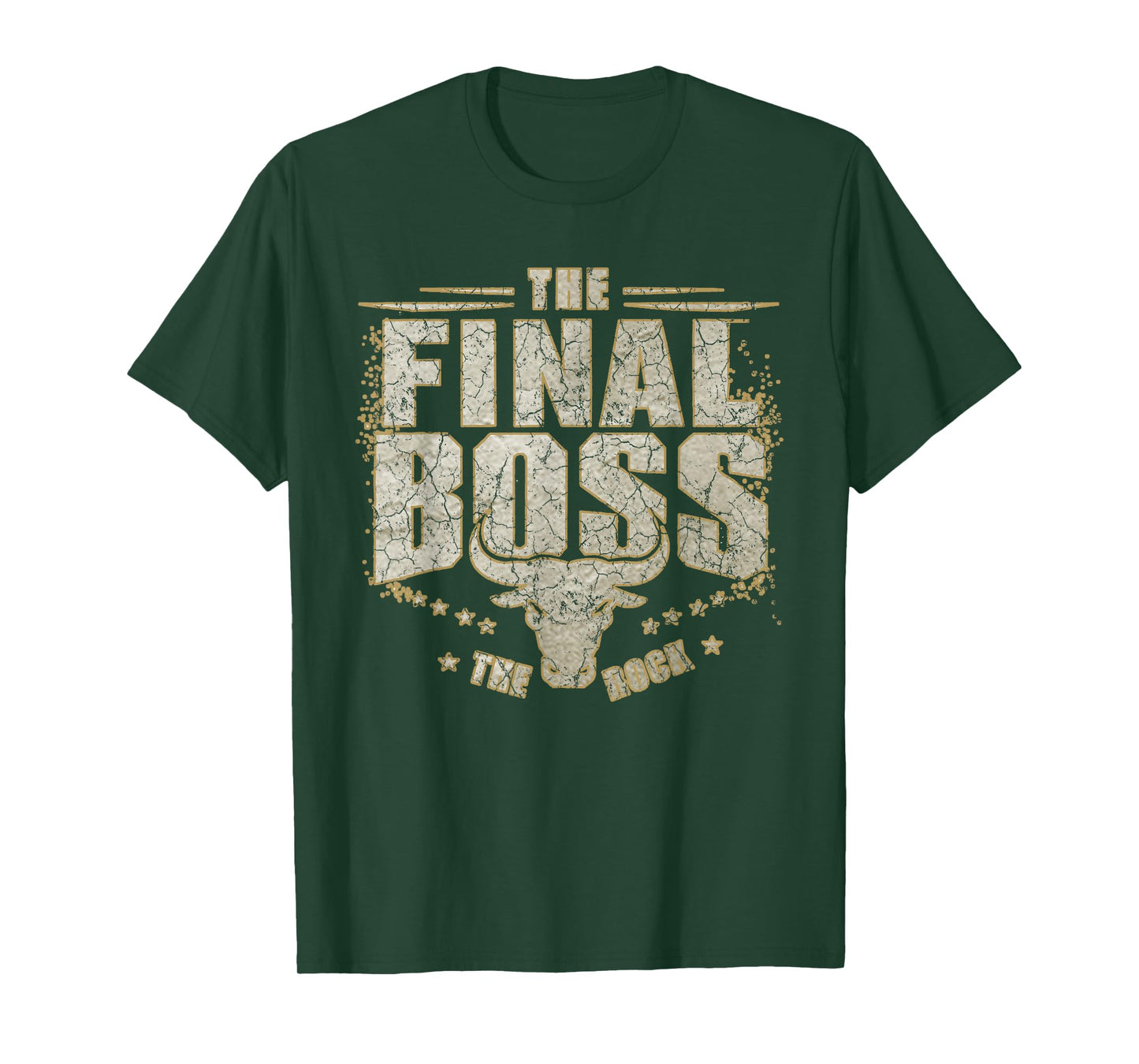 The Final Boss Vintage Rock Music Final Boss Gamer Bull Head T-Shirt