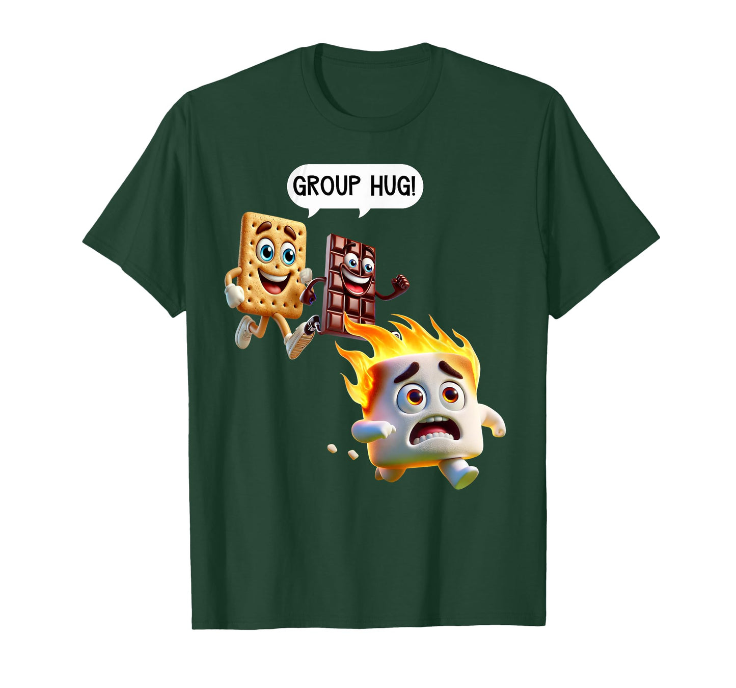 Funny T Shirts For Men Smores Camping Roasting Outdoor Women T-Shirt