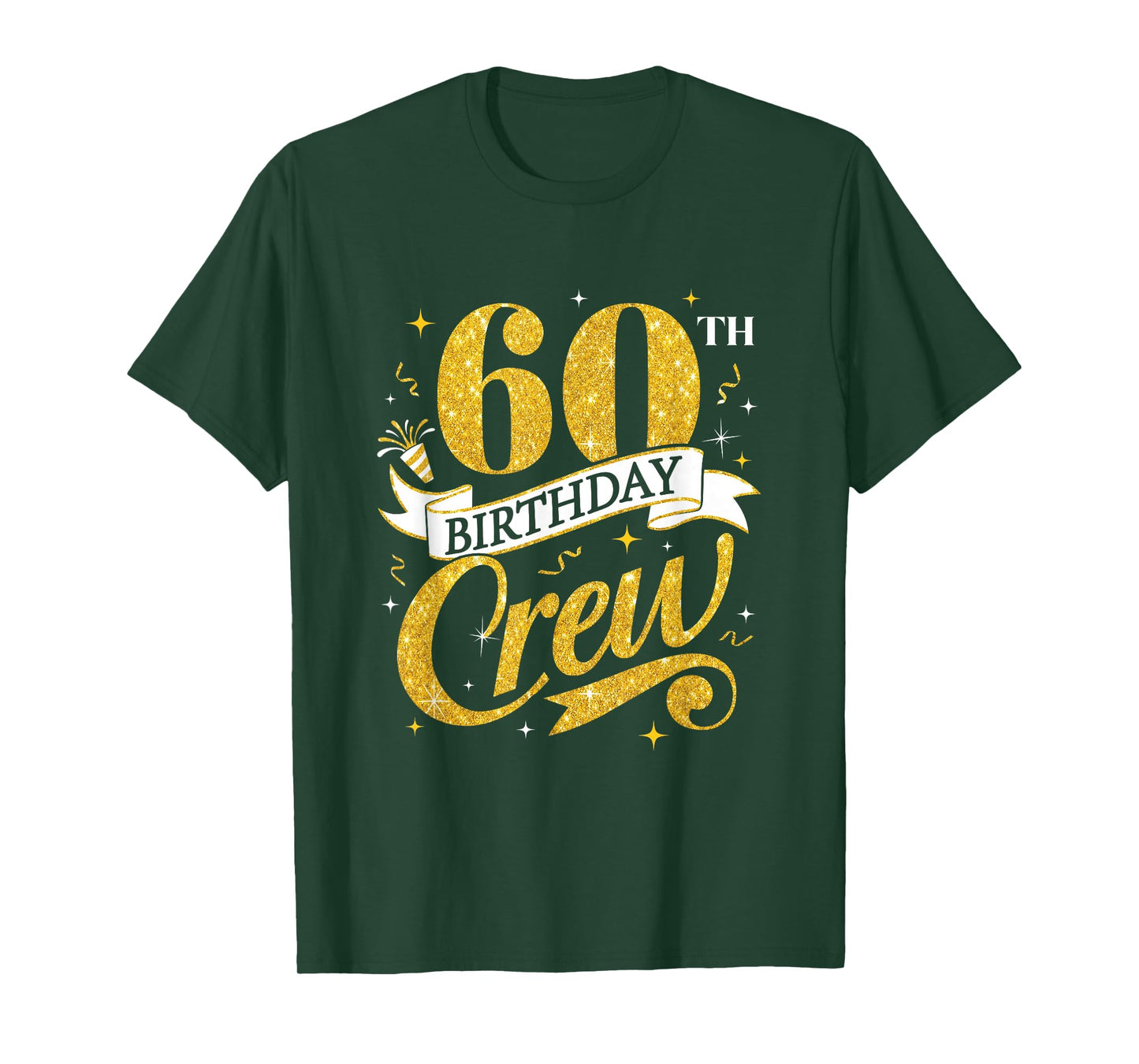 60Th Birthday Crew 60Th Bday Party Squad Friends Crown Funny T-Shirt