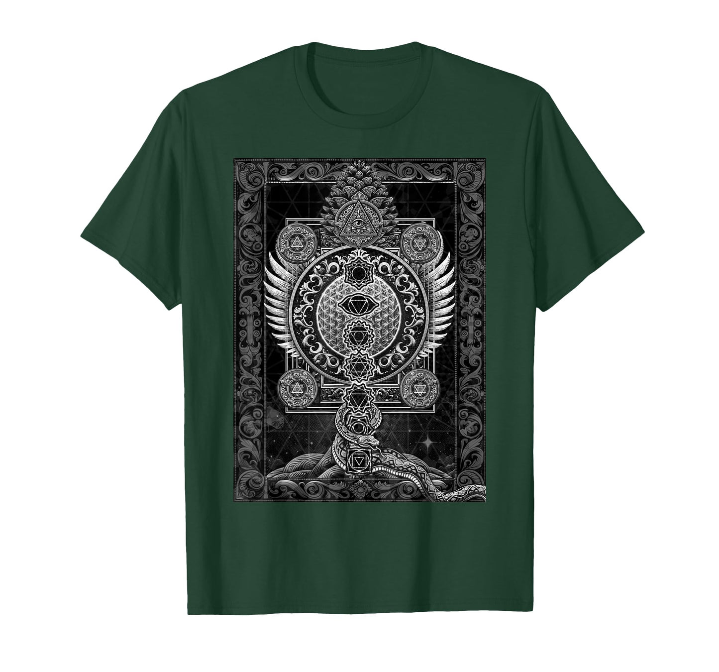 Sacred Geometry Esoteric Spiritual Psychedelic Flower Occult T-Shirt