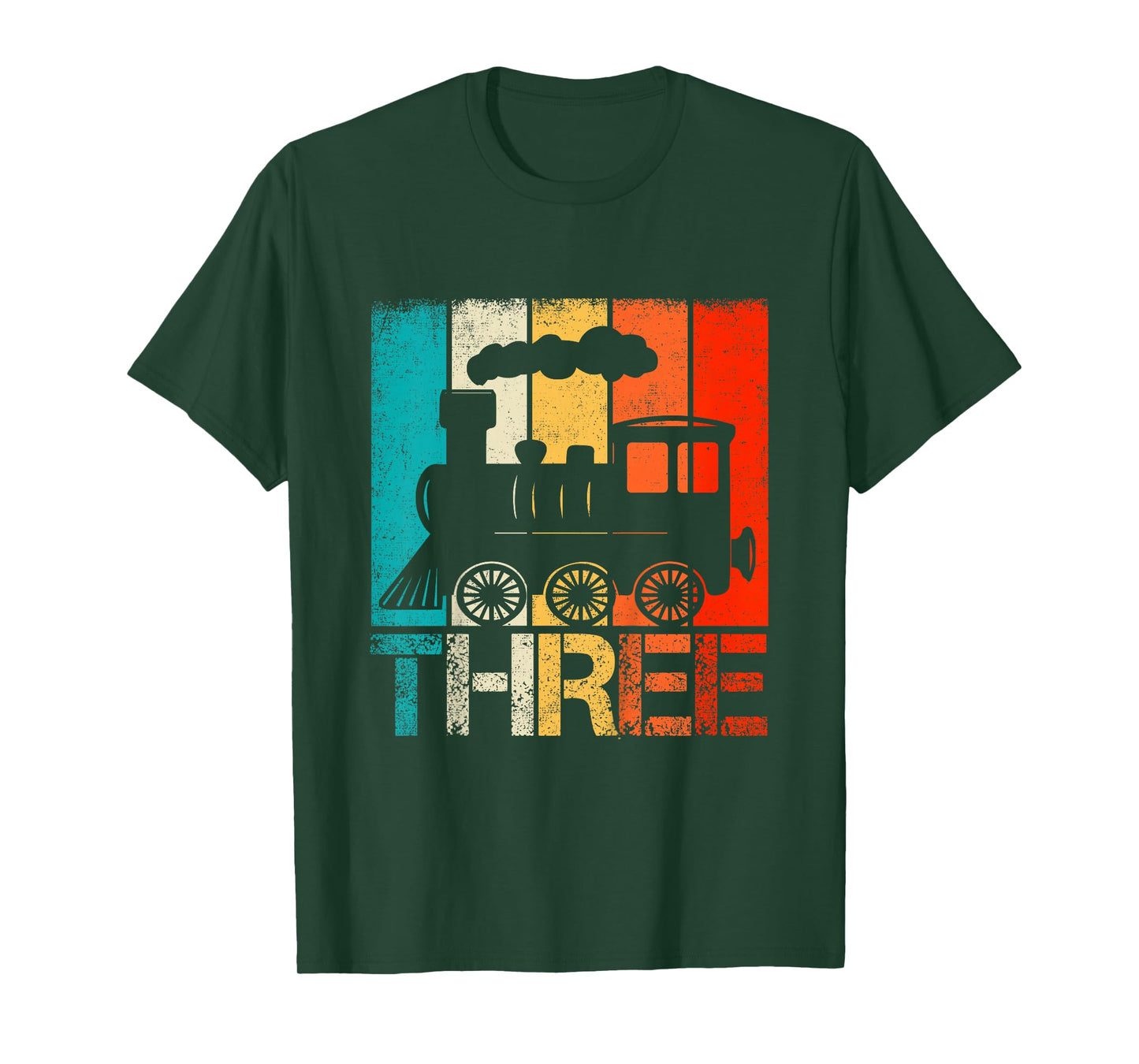 Kids 3 Year Old Boy Trains Birthday 3rd Birthday Locomotive Train T-Shirt
