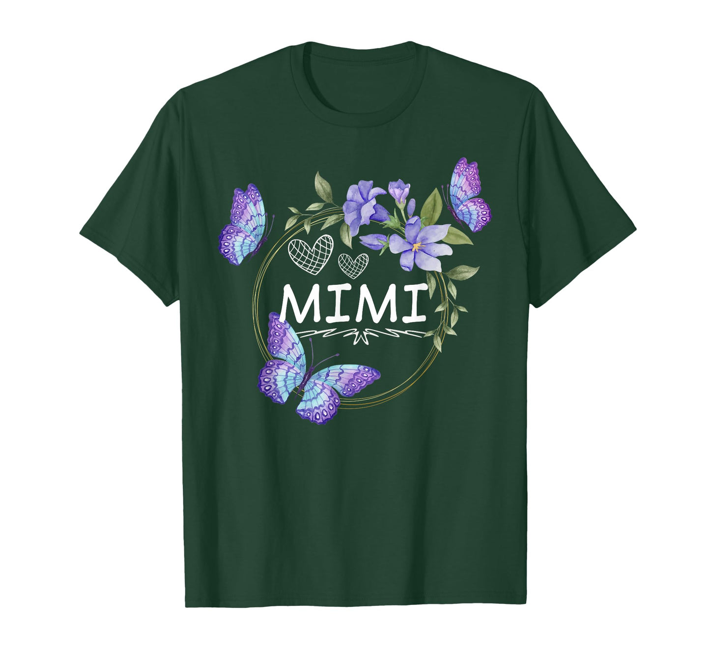 Mimi shirt For Women with butterflies Mother's Day T-Shirt