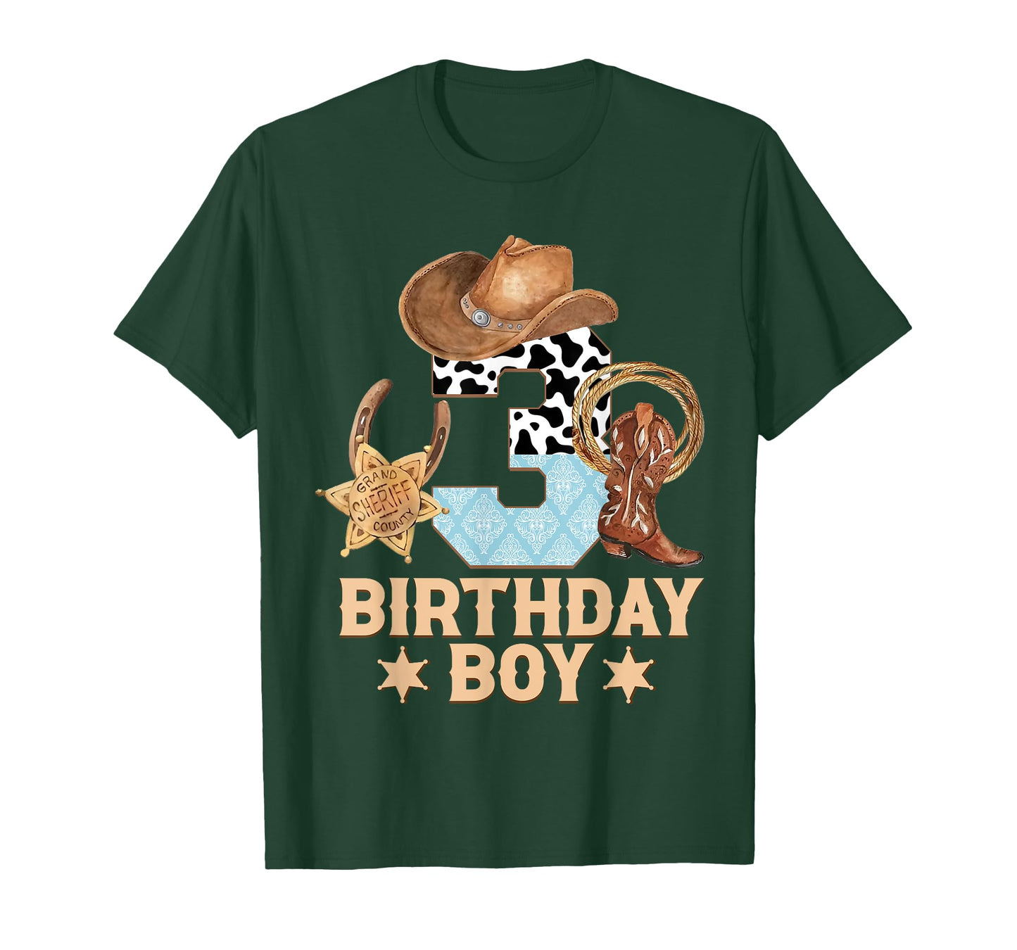 Western Family Birthday Boy Shirt 4 Cowboy 3rd Birthday T-Shirt