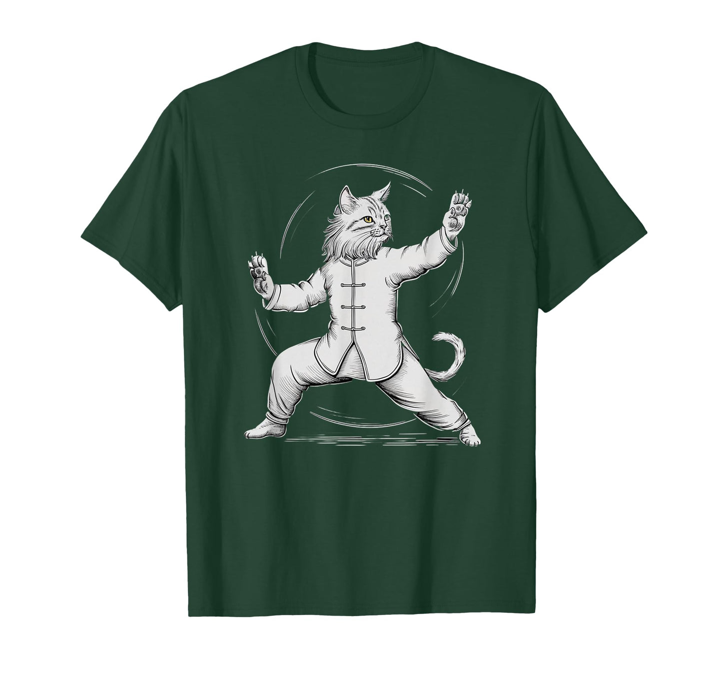 Life Happens Tai Chi Helps Funny Yin Yang Tai Chi Cat T-Shirt for Men Women Kids
