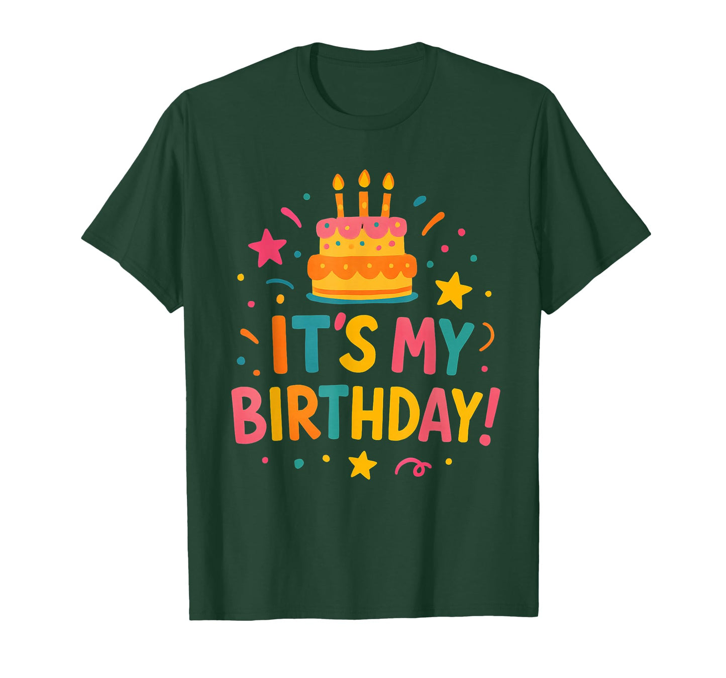 It’s My Birthday Cute Cake Design Fun Bday Party Celebration T-Shirt